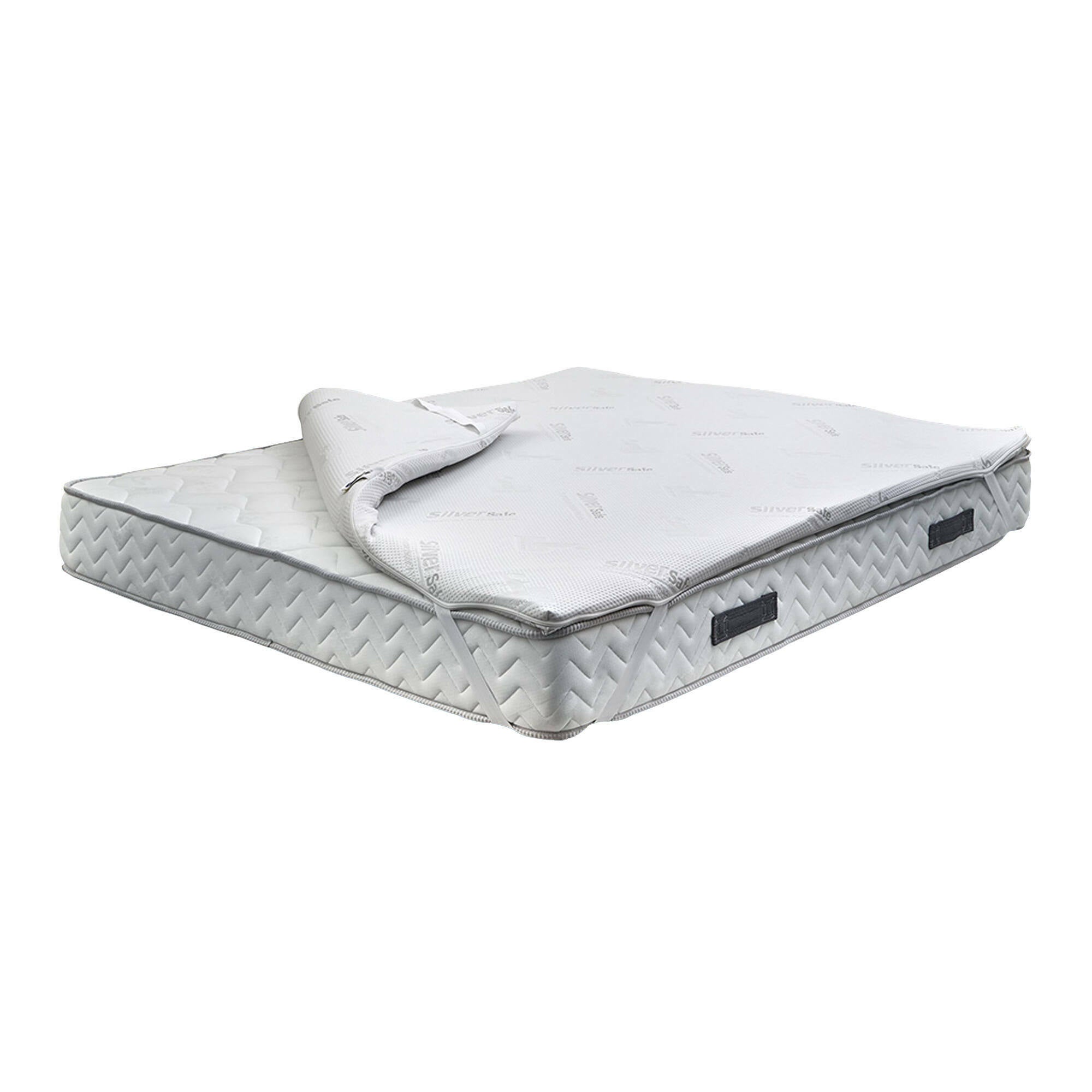 Topper renueva colchón en memory foam, 100% made in italy, antiácaros, hipoalergénico y antibacteriano, cm 160x200h5