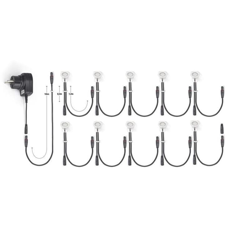 BRILLIANT lampa stołowa Carmen czarny korund | 1x PAR51, GU10, 28W, odpowiednia do lamp reflektorowych (brak w zestawie) | Skala A ++ do E | Z przełąc - 2
