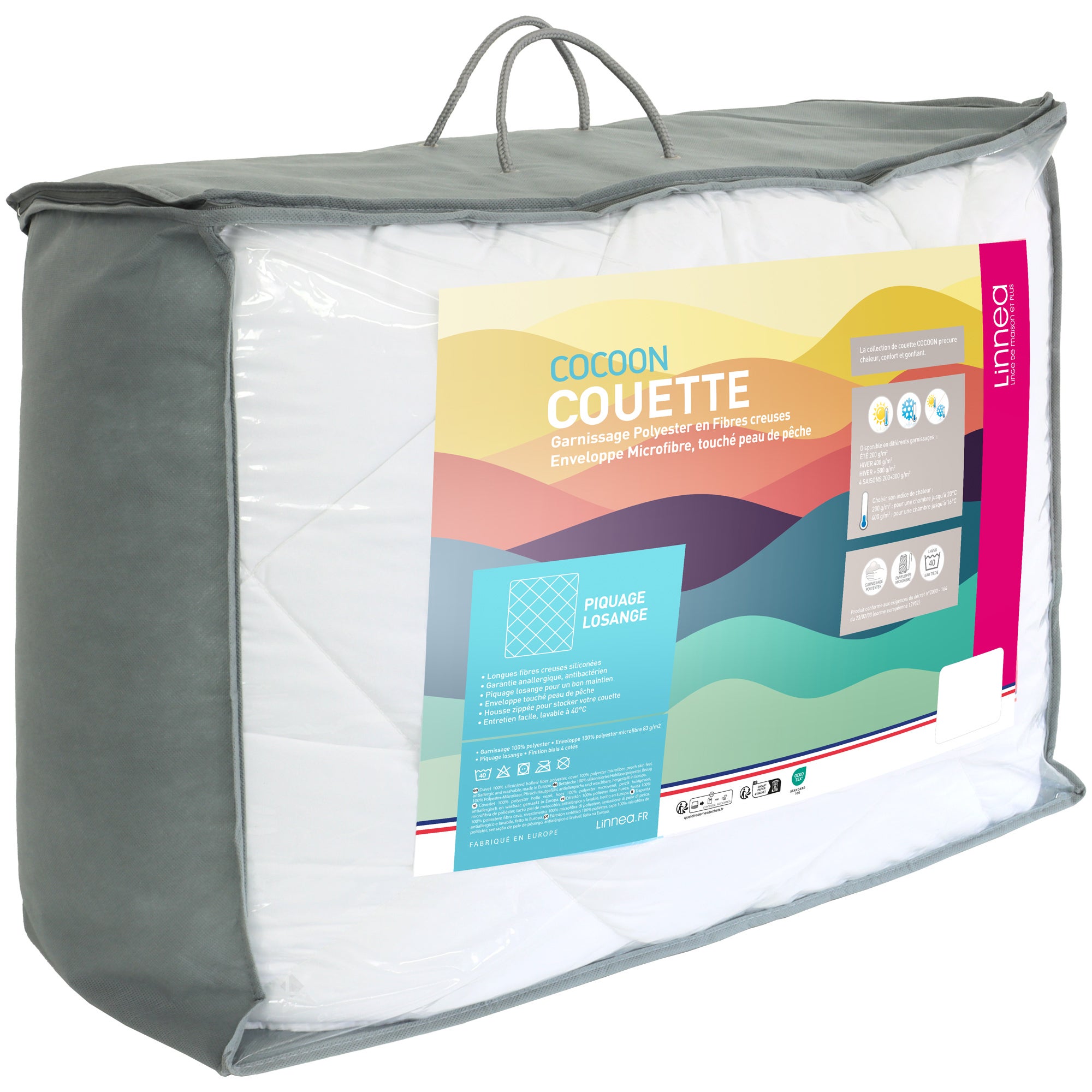 Couette hiver 240x220 cm COCOON garnissage fibre polyester 400 g/m2 - 5