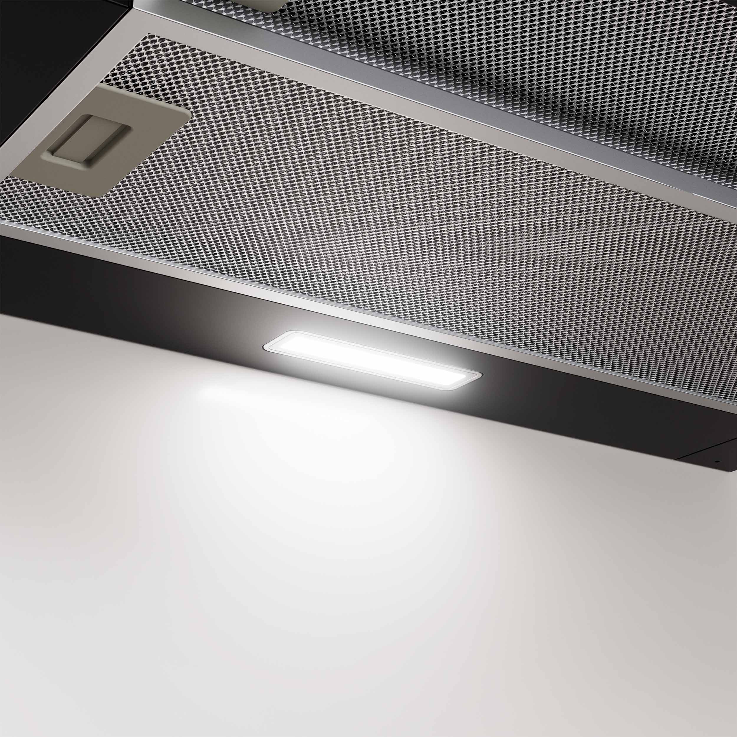 CIARRA Hotte tiroir encastrable 60cm 580m³/h A+ 3 Vitesses Touche Tactile LED Affichage Recyclage et Évacuation Noir CD6909AB - 3