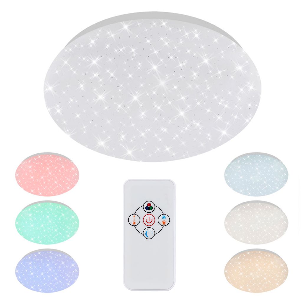 Plafonnier LED BRILONER LEUCHTEN MOON, 10 W, 700 lm, IP20, blanc, plastique-métal, intensité lumineuse variable, Ø 26 cm - 6