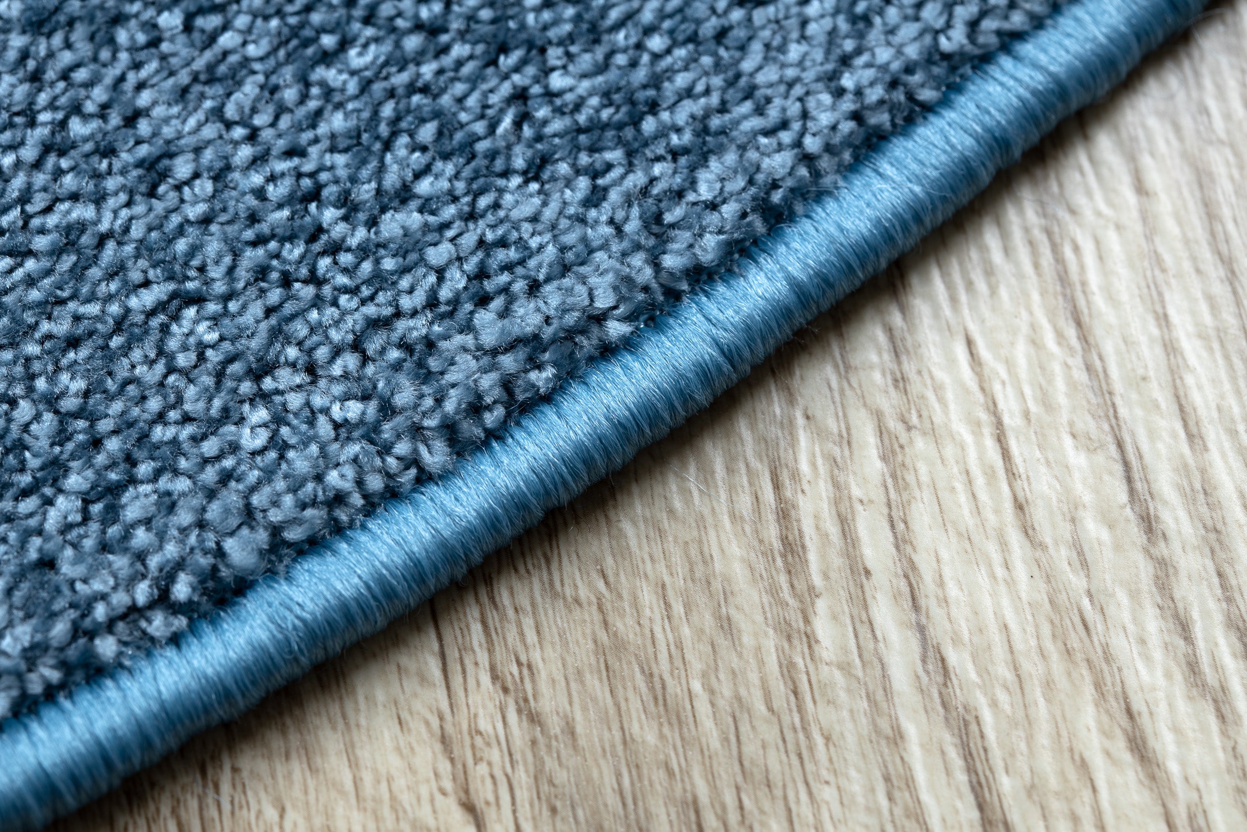 TAPIS cercle SANTA FE bleu 74 plaine couleur unie cercle 100 cm - 5