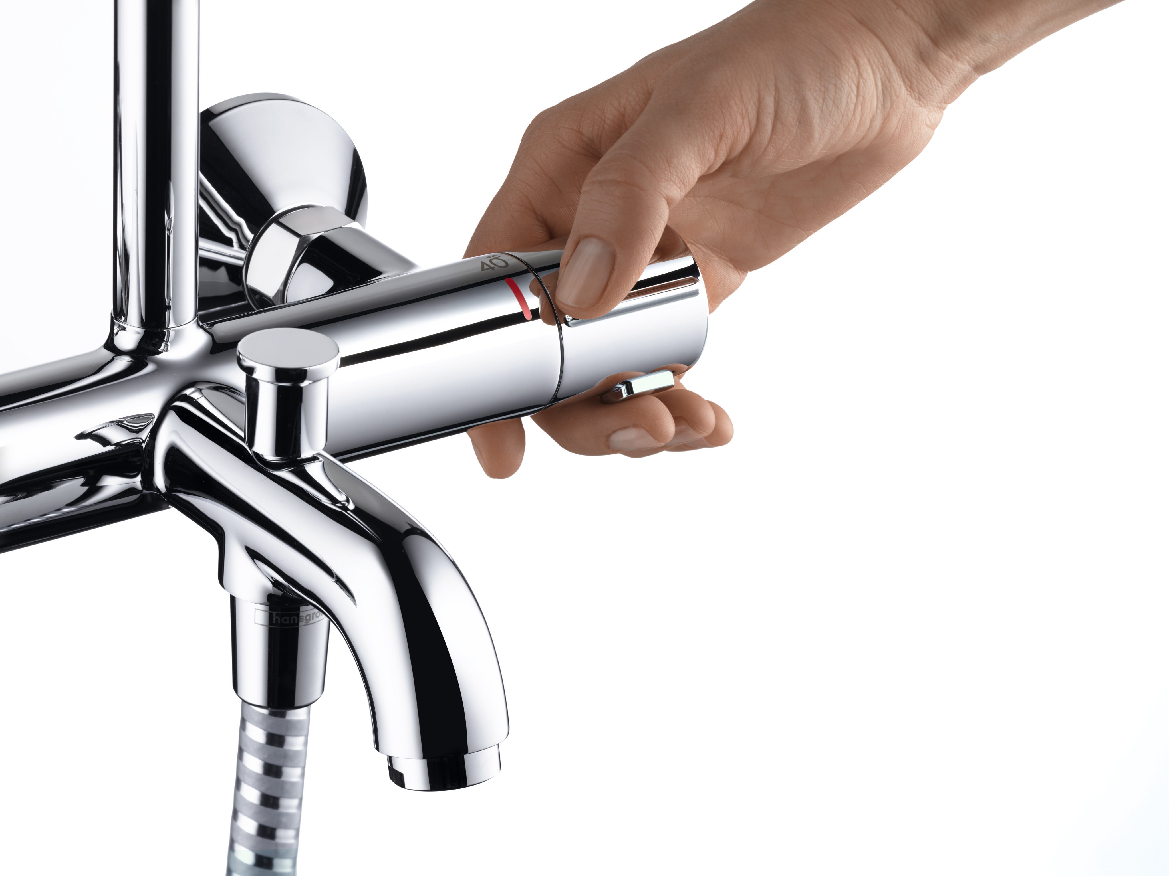 Colonne bain douche thermostatique HANSGROHE Vernis Shape 230 chromé - 7
