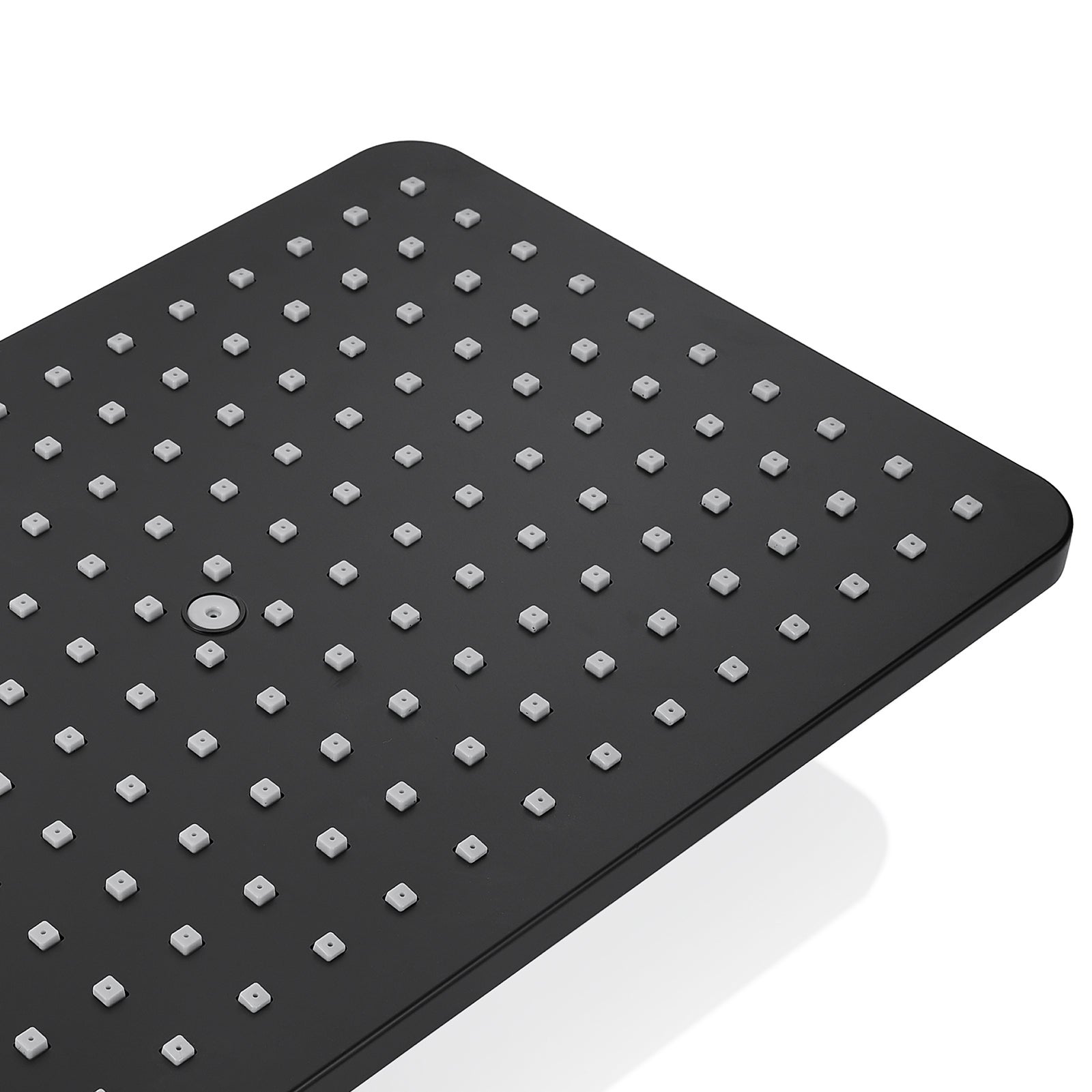 Colonne de douche Noir Interrupteur à poignée Ensemble de douche avec 26*19cm douche de tête Douchette à main Carré pour Salle de Bain - 6