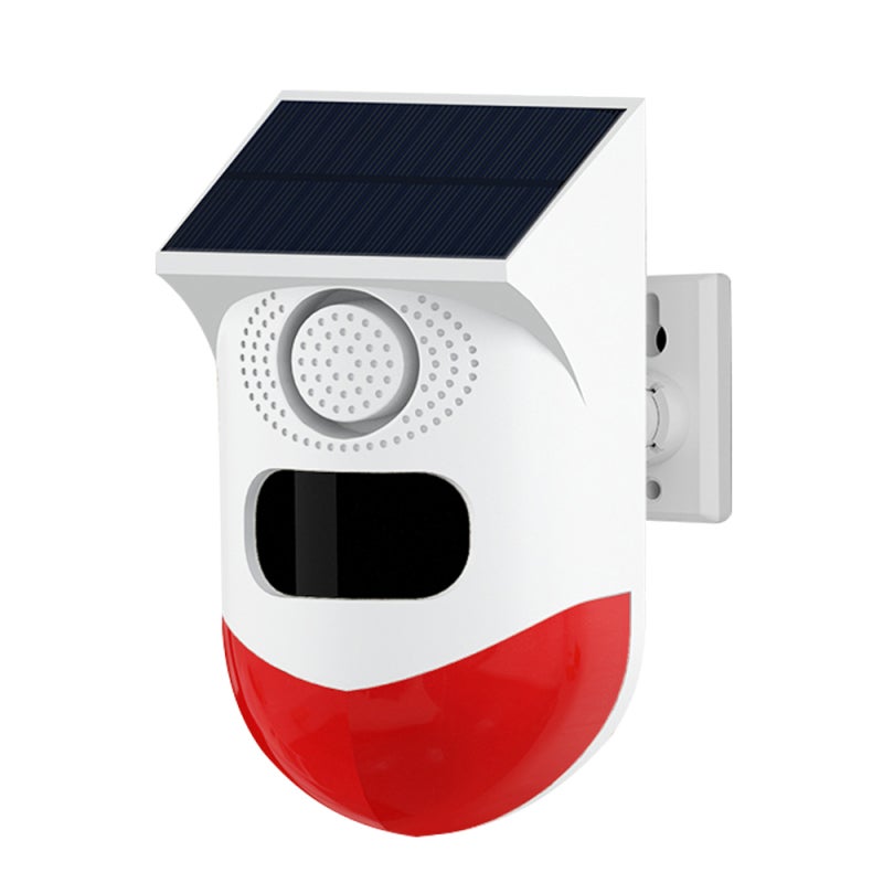 Lampă de alarmă exterioară cu energie solară, detectare în infraroșu 120dB, impermeabilă IP65