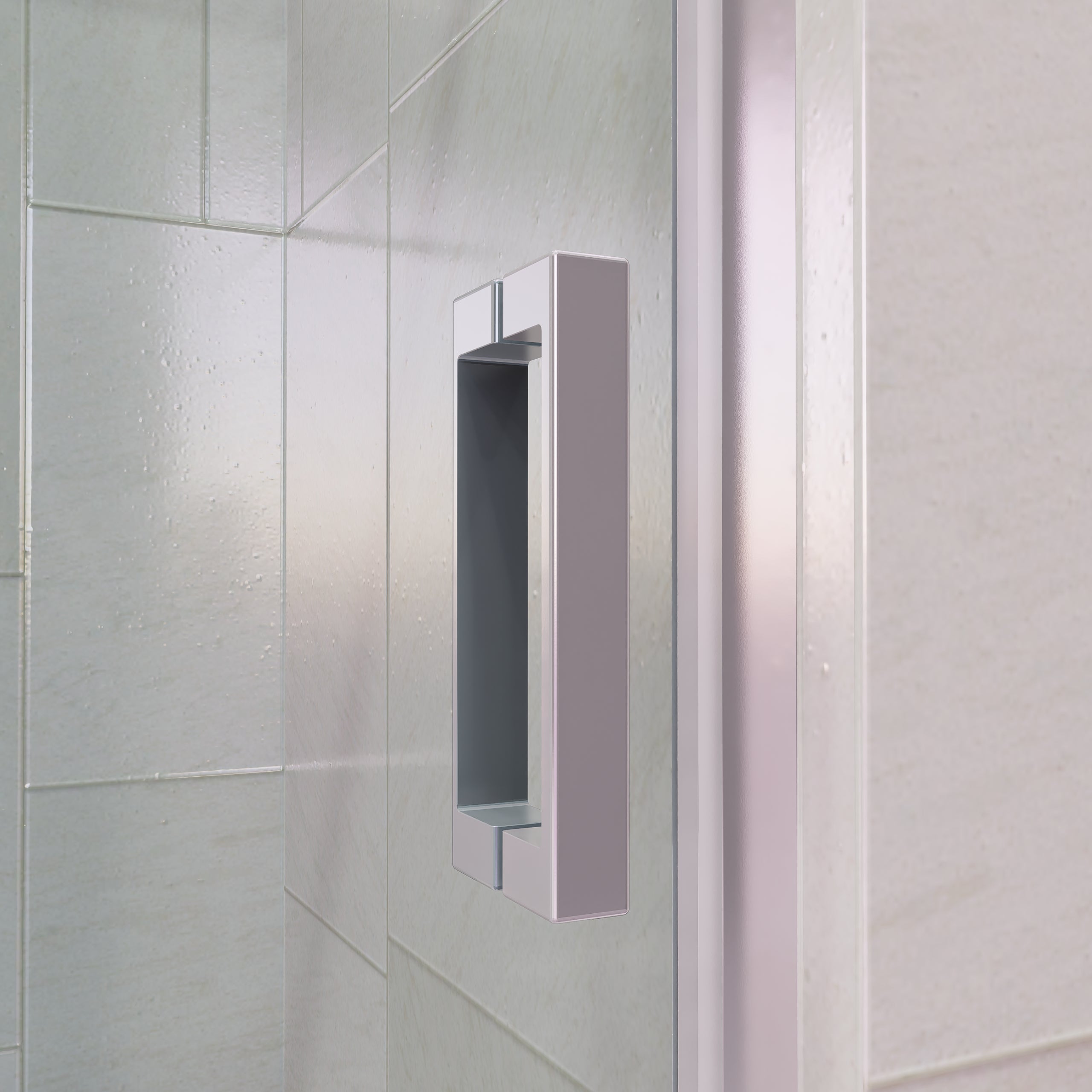 Mampara de ducha frontal corredera 160 cm 1 puerta + 1 fijo Plata cromo Cristal transparente 6 mm 195 cm altura - 6
