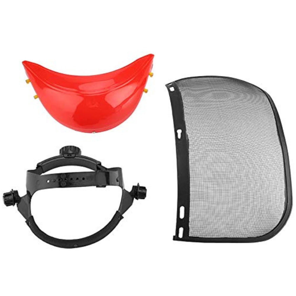 Chapeau de casque de sécurité avec visière intégrale en maille pour débroussailleuse forestière, Protection forestière, casque de tondeuse en maille - 4