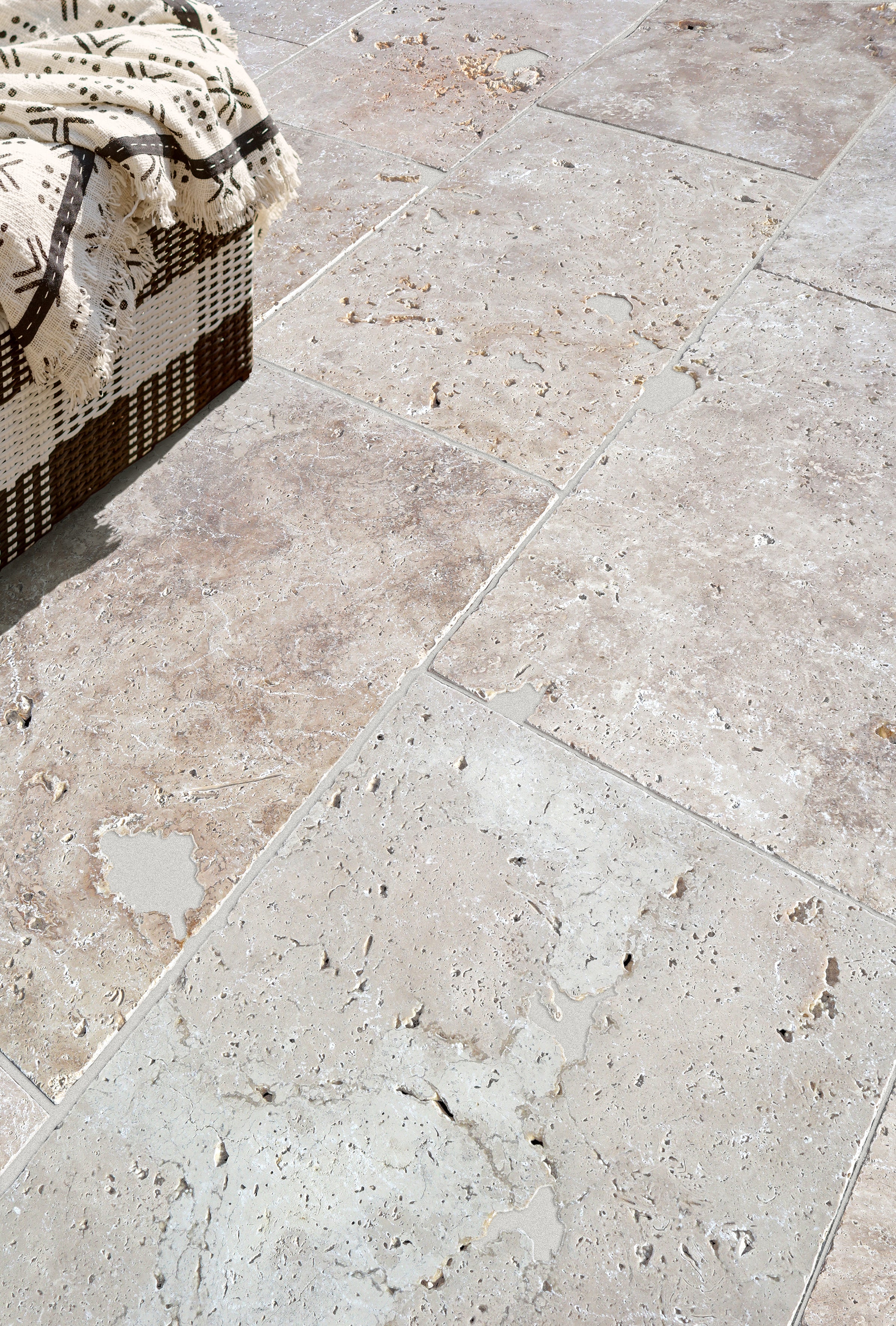 Travertin en pierre naturelle 2nd choix 61x40,6x1.2 cm - 3