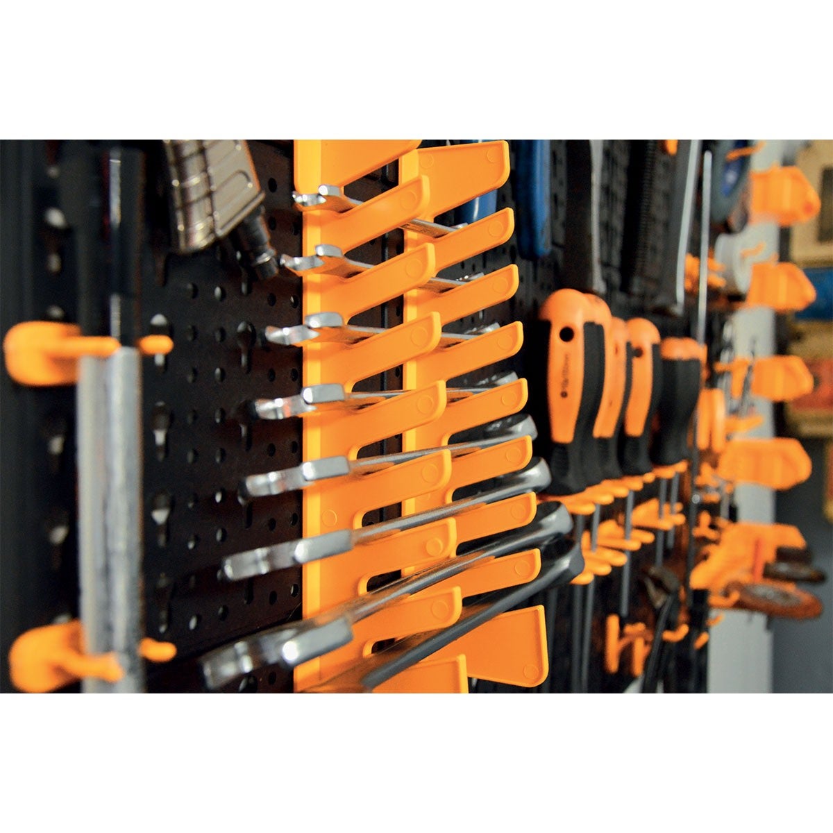 Panneau porte Outils 66 x 78 x 1.7cm 4 panneaux perforés 15 petits - 12 grands bacs 38 Crochets Etagère murale - 4