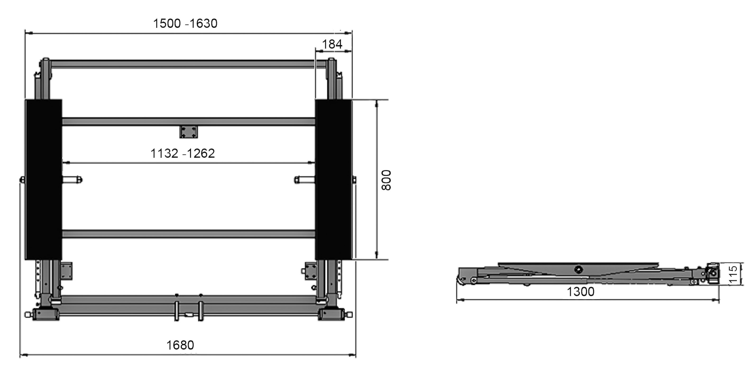 Pont élévateur basculant mobile pour voitures 1,5T mécanique MW Tools MAL1500 - 4