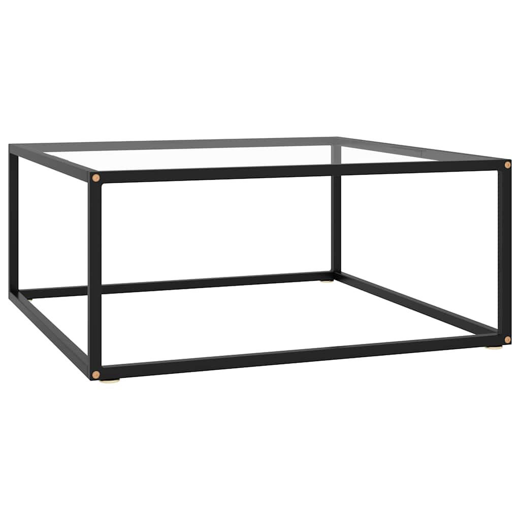 Vidaxl Mesa De Centro Con Vidrio Templado 80X80x35 Cm Negra , Leroy Merlin