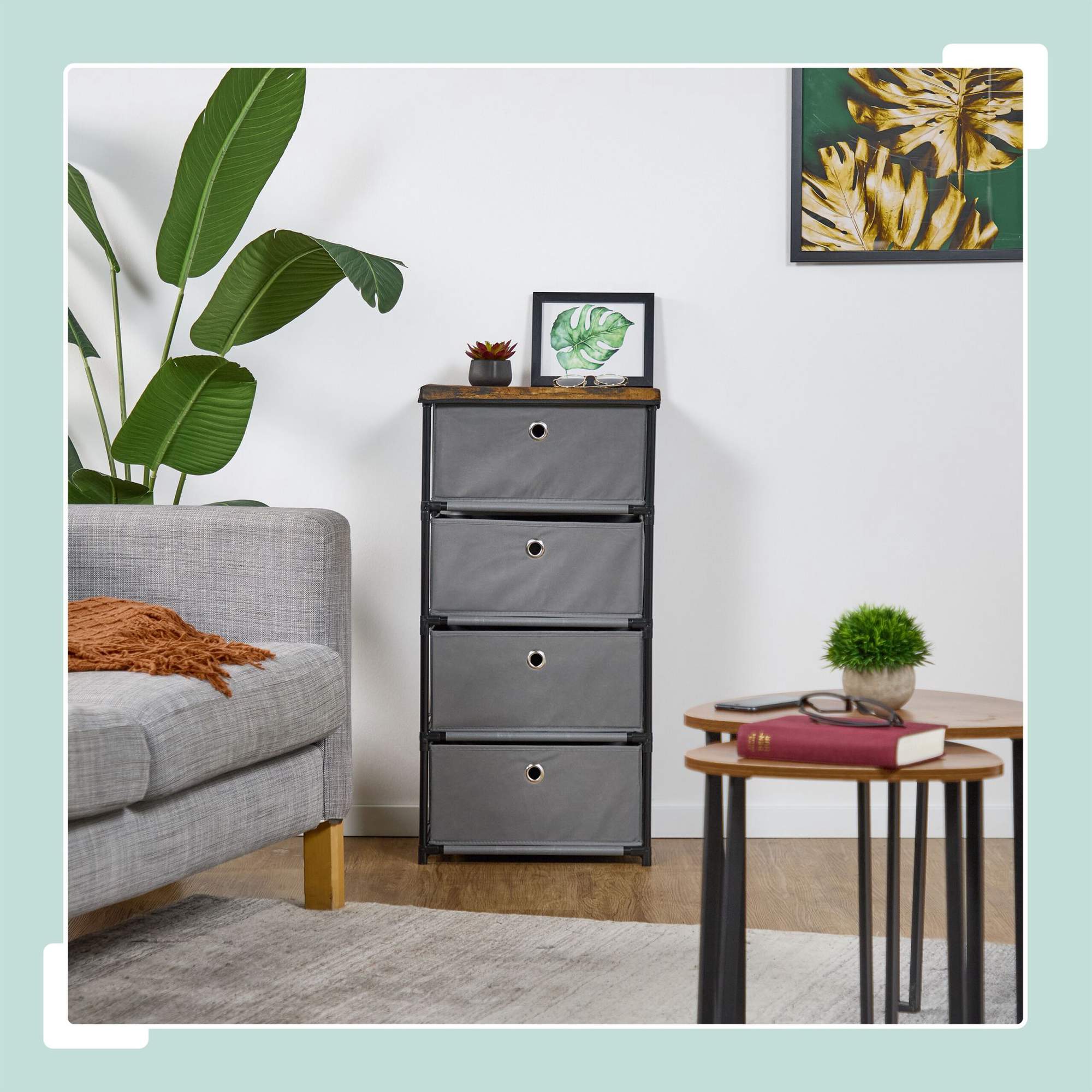 Commode Room Design Commode design en bois avec tiroirs en tissu | Leroy Merlin