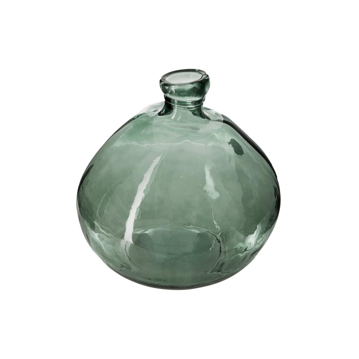 Atmosphera - Jarrón redondo - vidrio reciclado - verde caqui - D23 cm - 4