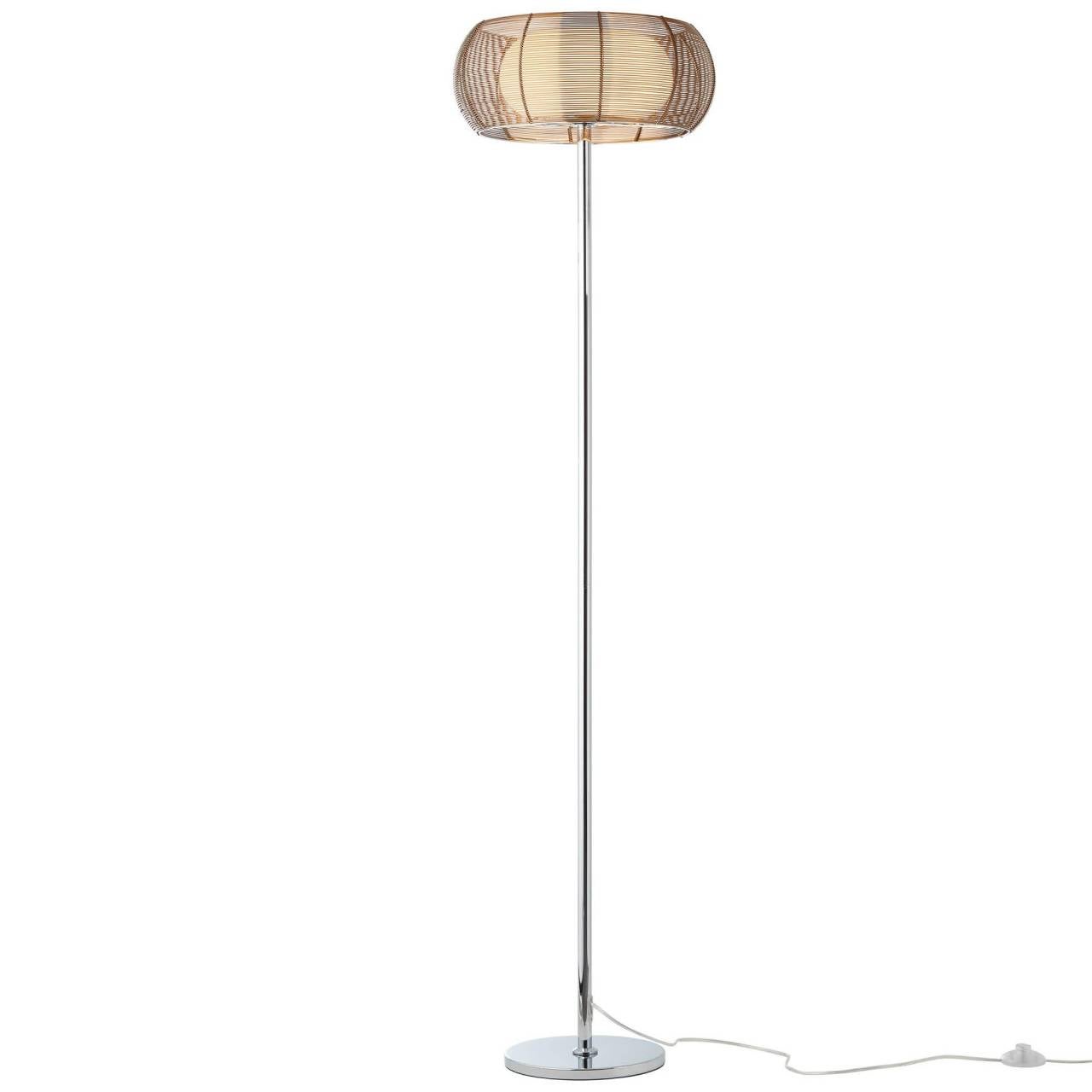 Lampa BRILLIANT, lampa sufitowa Woodrow 1-płomienna, jasnobrązowa, metal / bambus, 1x A60, E27, 60W, standardowe żarówki (brak w zestawie), A++.