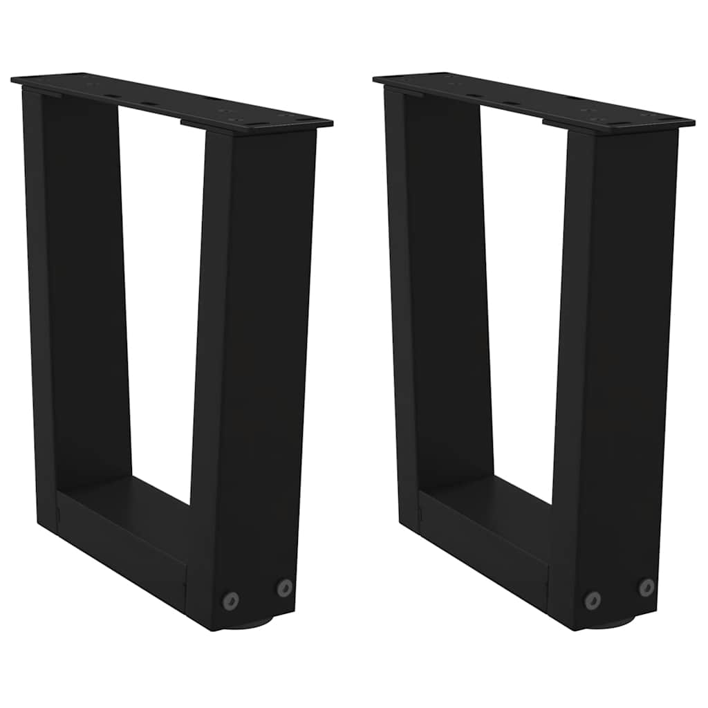 Nogi do stolika kawowego w kształcie litery V 2 szt. Czarne 40x(30-31,3) cm Stal vidaXL