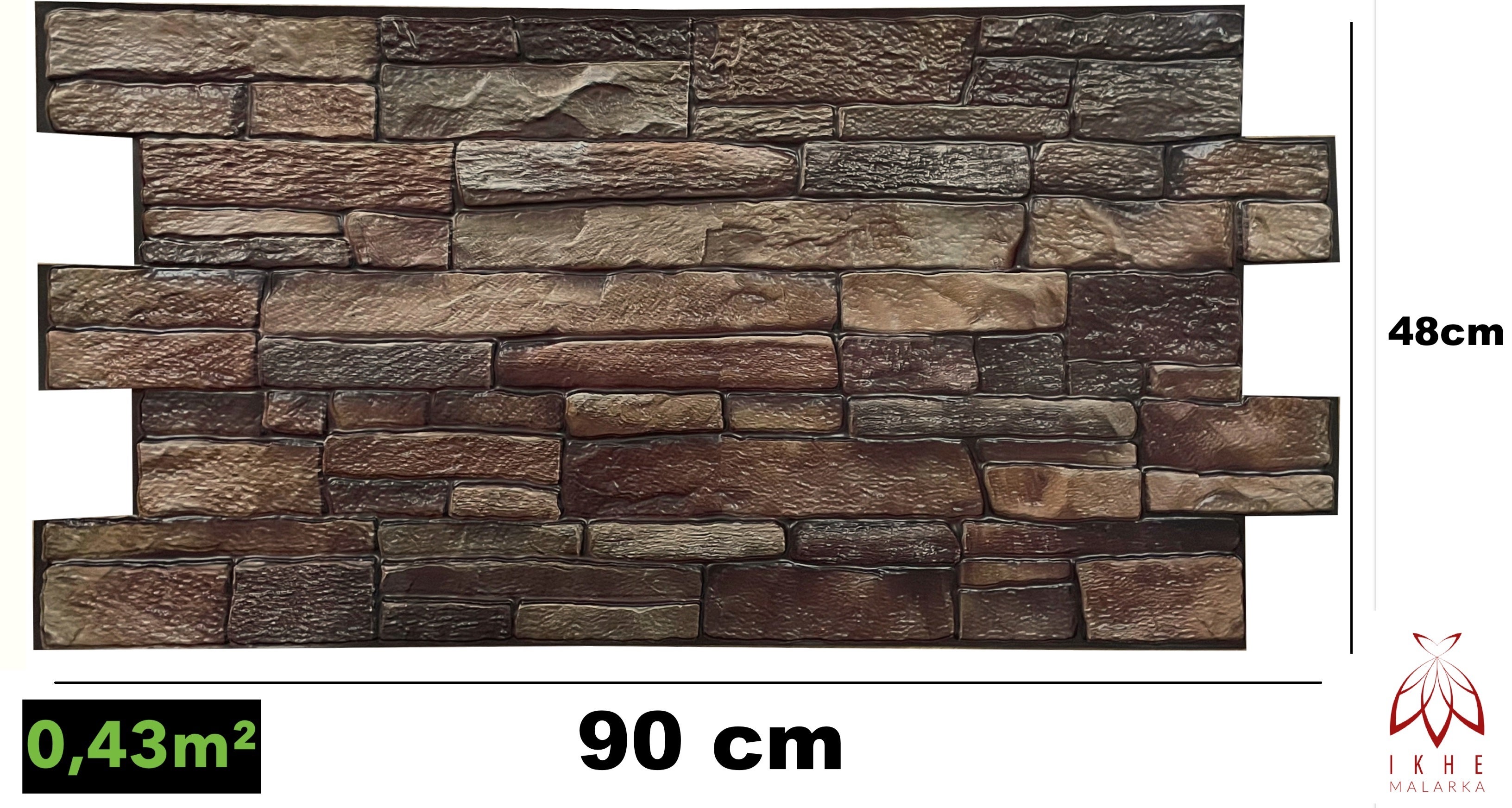 4 m²/10 pièce 3D PVC IMITATION TUILES panneaux muraux revêtement mural DECOR PVC bardage carreaux imitation Dark Slate épaisseur 1mm ! - 6