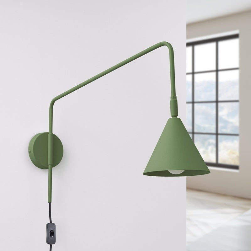 Kinkiet NOX zielona oliwka, nowoczesny - 14x61x30cm Sollux