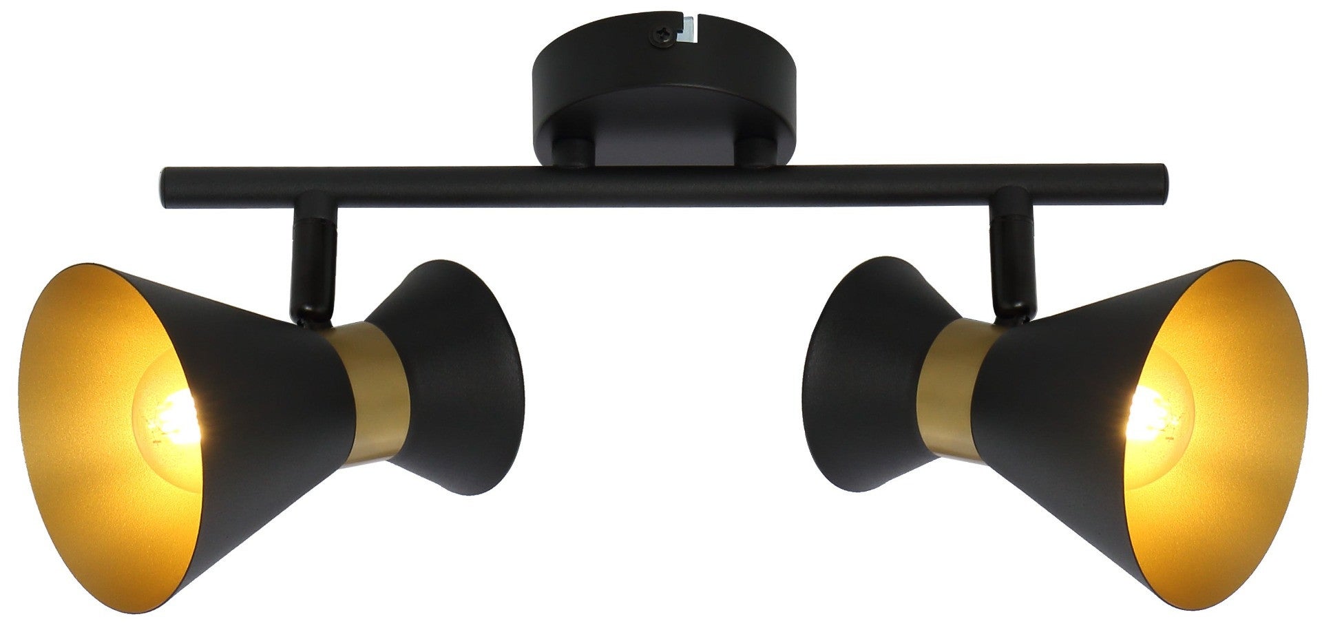 Lampa sufitowa wisząca Breda czarno-złota 2xE14x40W dekoracyjna wym: 16 x 32 x 10 cm metal Reality