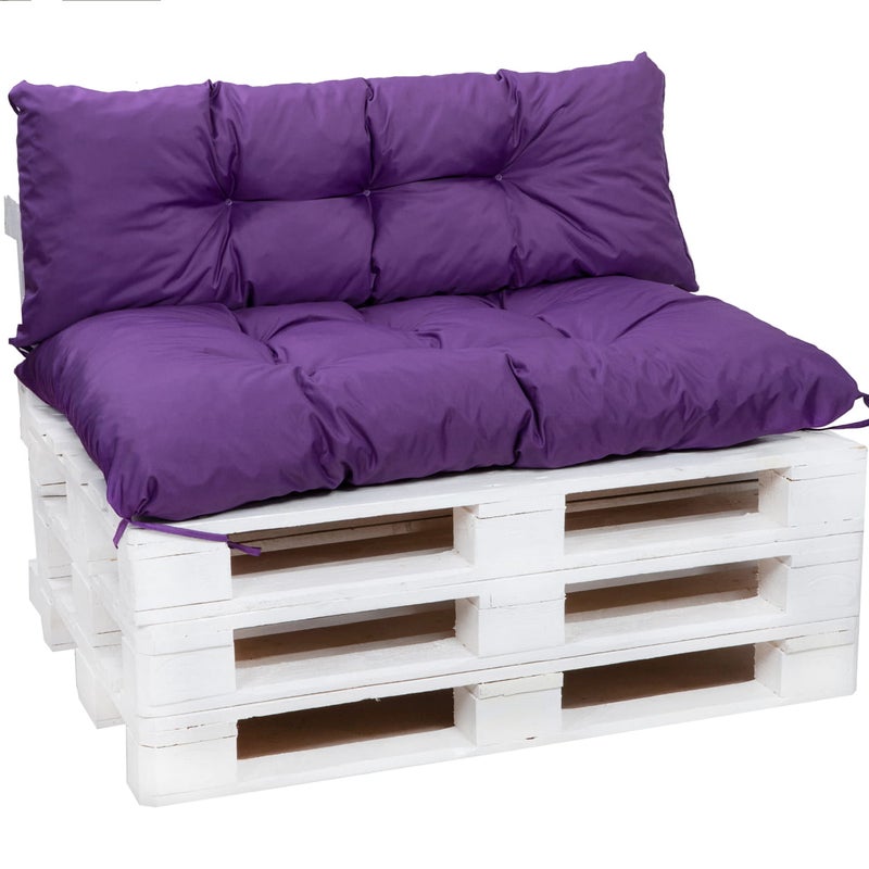Poduszka ogrodowa na paletę 120x60x60cm poduszka na meble ogrodowe fioletowa, poduszka na balkon taras, poducha ogrodowa na meble z palet
