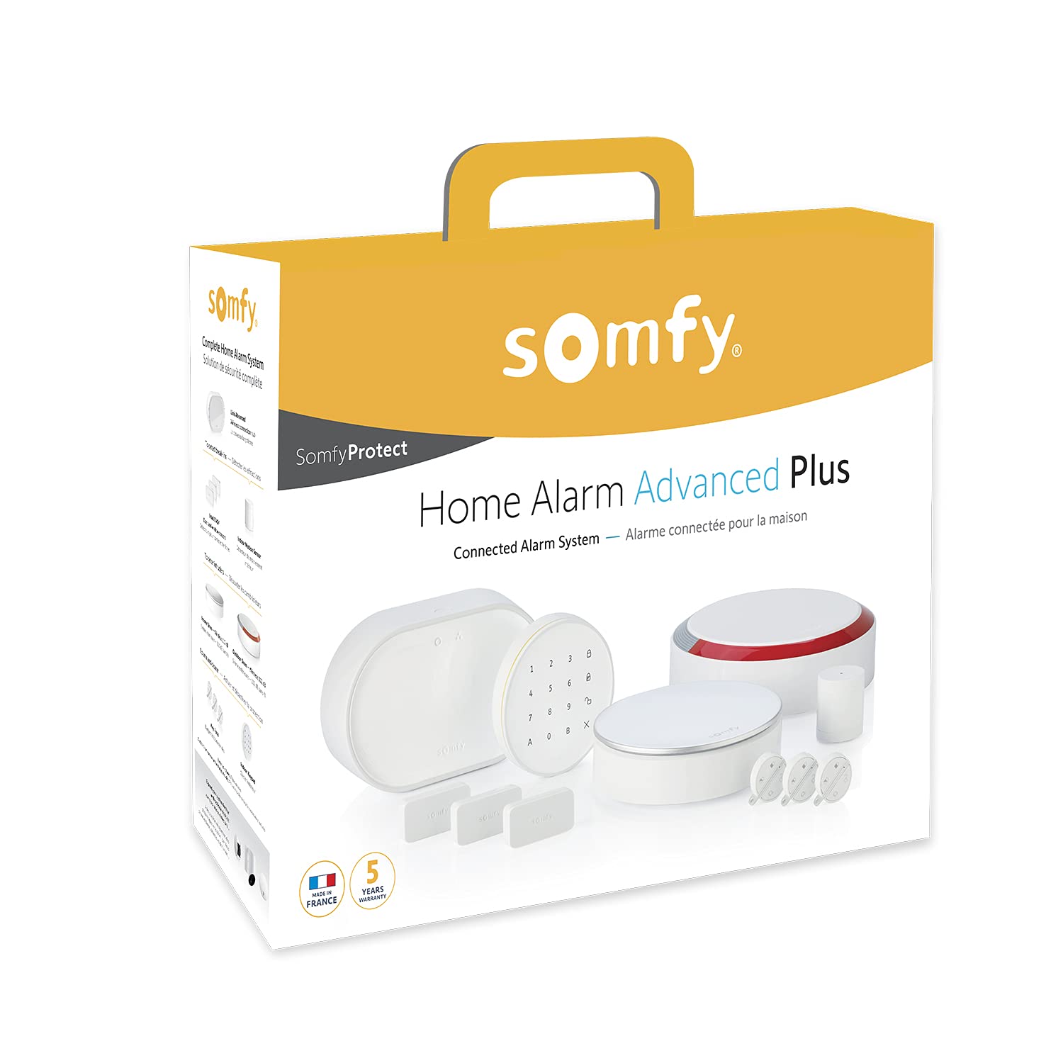Home Alarm Advanced Plus - Alarme maison sans fil connectée avec sirène extérieure et clavier - Module GSM - Compatible avec Amazon Alexa - 8