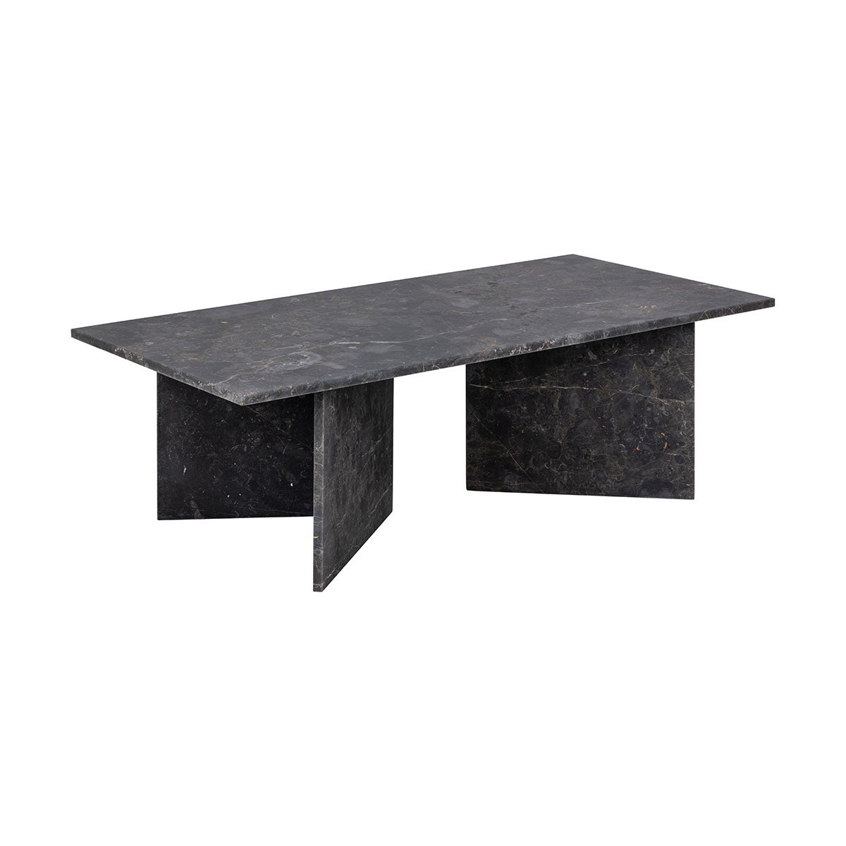 Stolik kawowy marmurowy Vega prostokątny ACTONA nowoczesny brązowy do salonu 140x70 cm 1 szt.