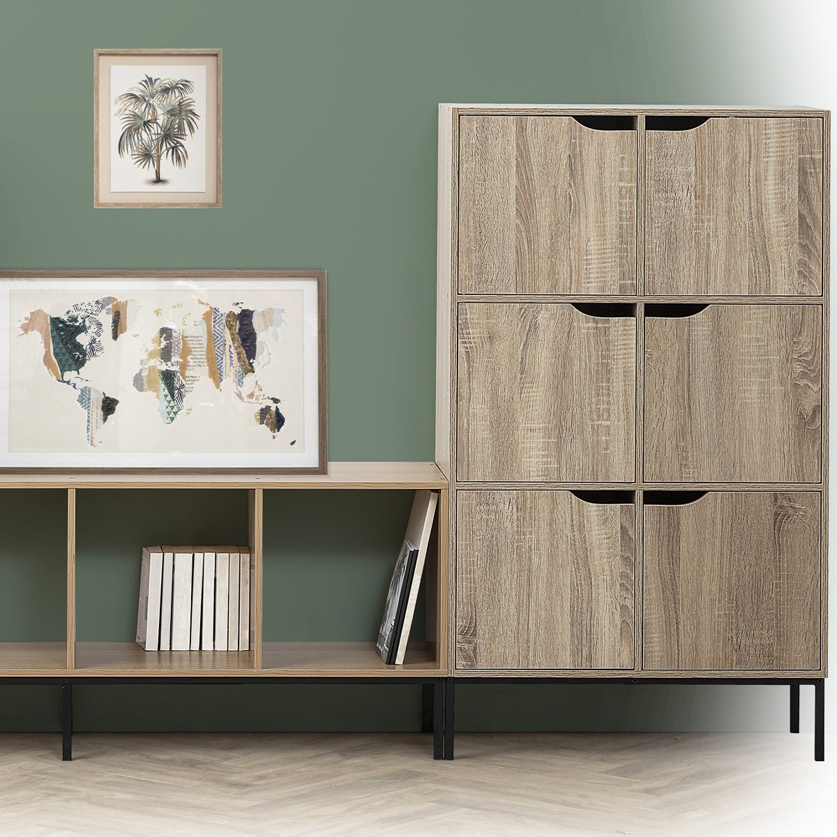 Étagère 6 cases porte 