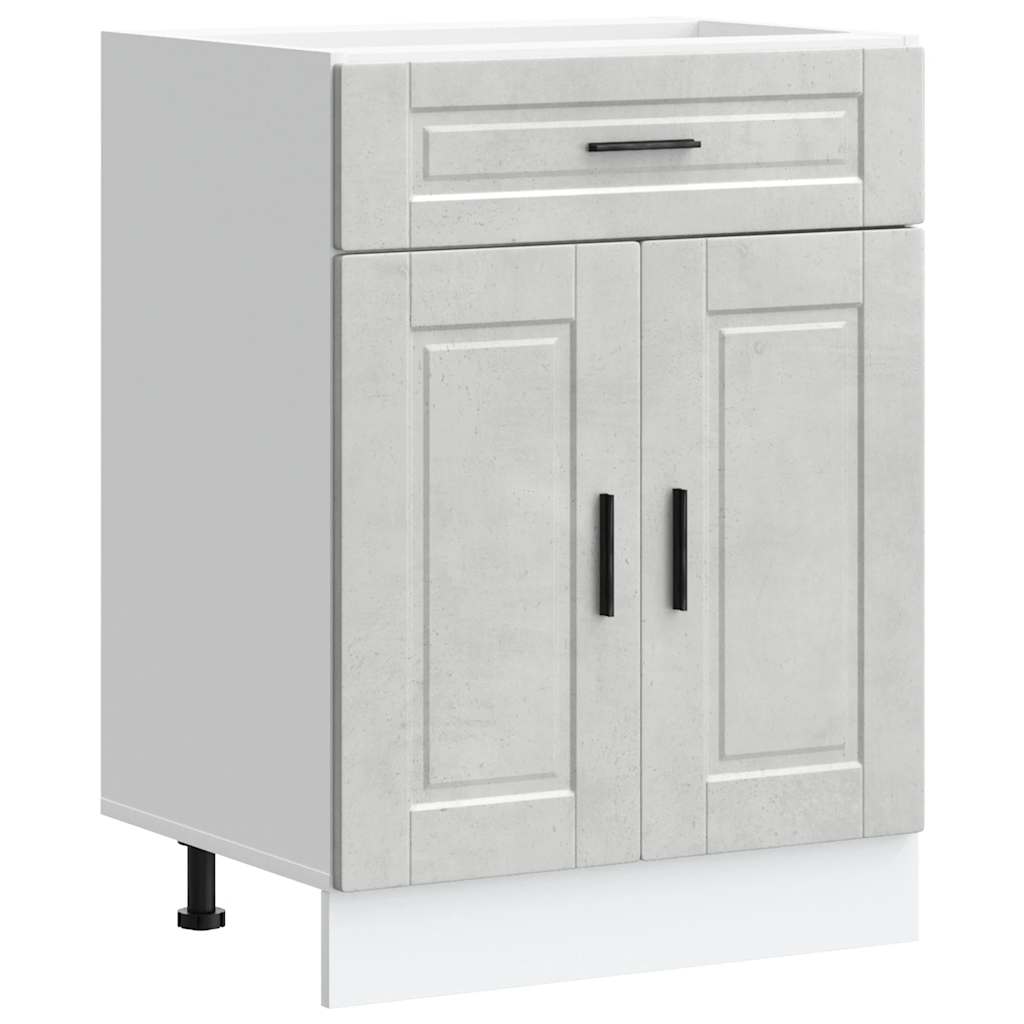 Mueble de cocina porto, gris hormigón, madera de ingeniería
