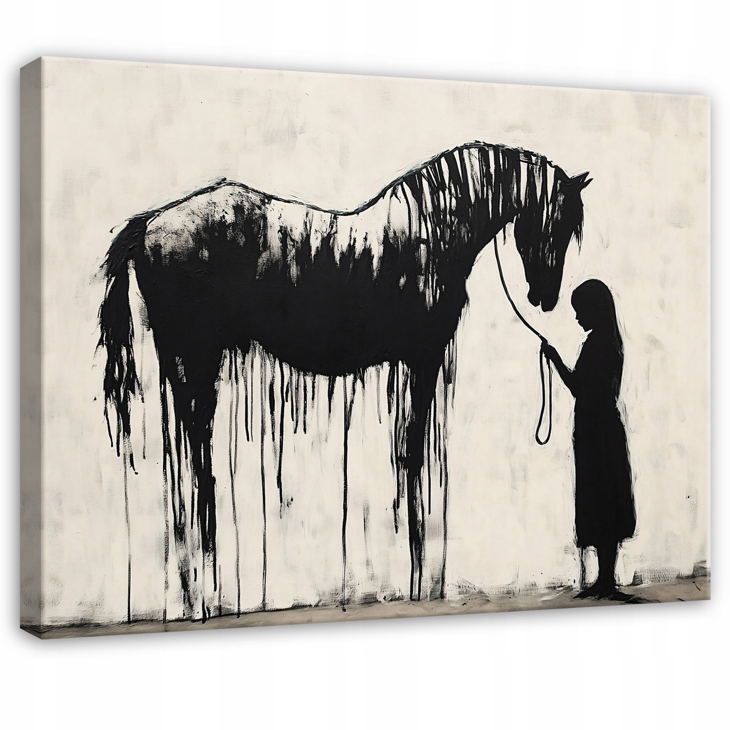 Novart Tableaux Decoration Murale Banksy Collage Gris Coloré - PAS DE CADRE NÉCESSAIRE - Salon Chambre Loft XXL - N034536a