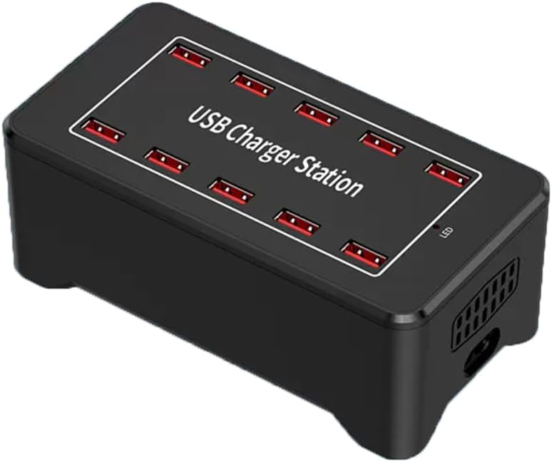 Stacja ładowania USB z wieloma portami - 10-portowa uniwersalna stacja szybkiego ładowania biurkowego o mocy 100 W - do telefonów komórkowych, tabletó