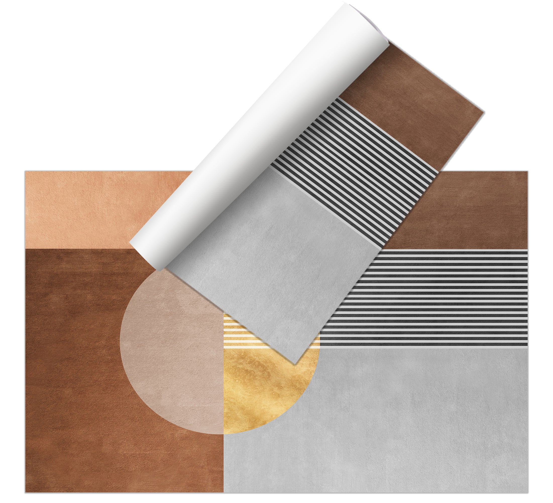 Tappeto antiscivolo in vinile Saint Moritz 200x300 cm - PVC stampato, lavabile, ignifugo, per salotto e cucina, stile moderno - 4