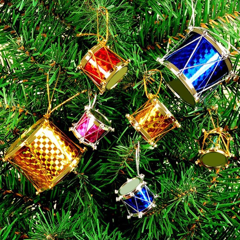 Mini tambours de Noël (30 pièces) - Décorations de Noël - Accessoires de décoration de fête - 2