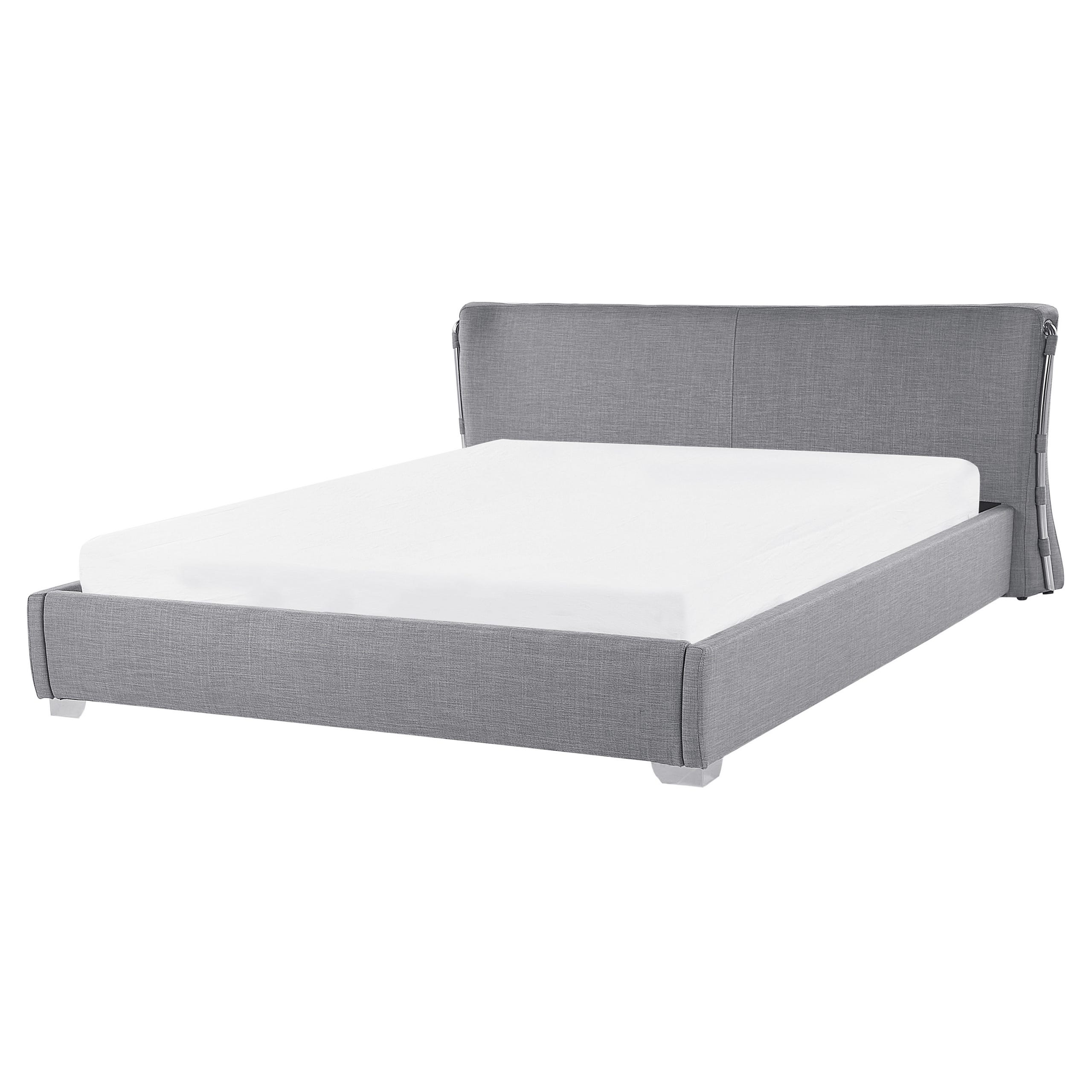 Homgoday Lit à sommier tapissier avec matelas, rembourré, avec tête de lit et sommier à lattes, pour chambre à coucher, chambre d'amis, gris foncé, 180 x 200 cm, en tissu Homgoday Lit à sommier tapissier avec matelas, rembourré, avec tête de lit et sommier à lattes, pour chambre à coucher, chambre d'amis, gris foncé, 180 x 200 cm, en tissu