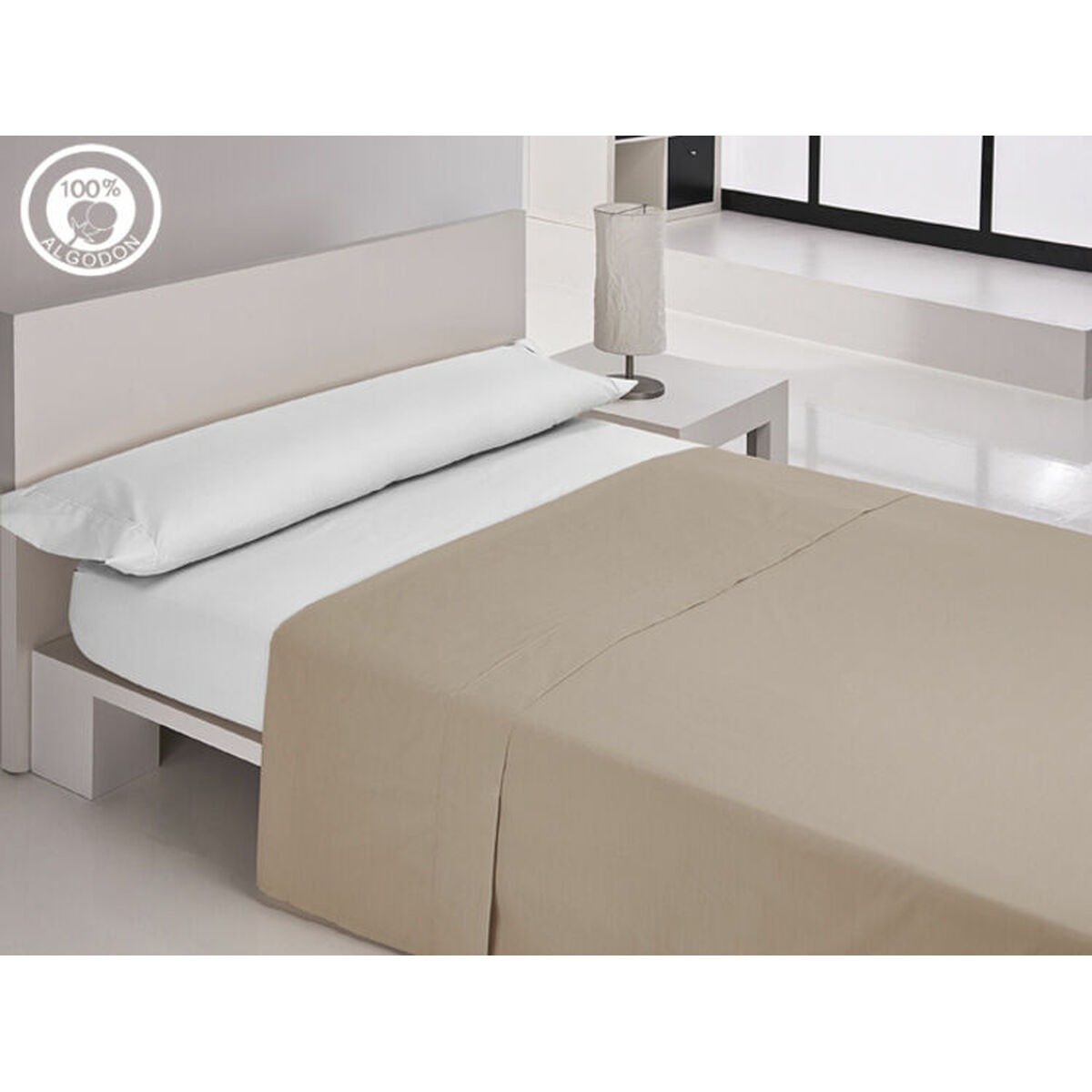 Funda de almohada happy home lisos cotton antracita 144 hilos 1 pieza - marca: happy home - ean: 8430316895809