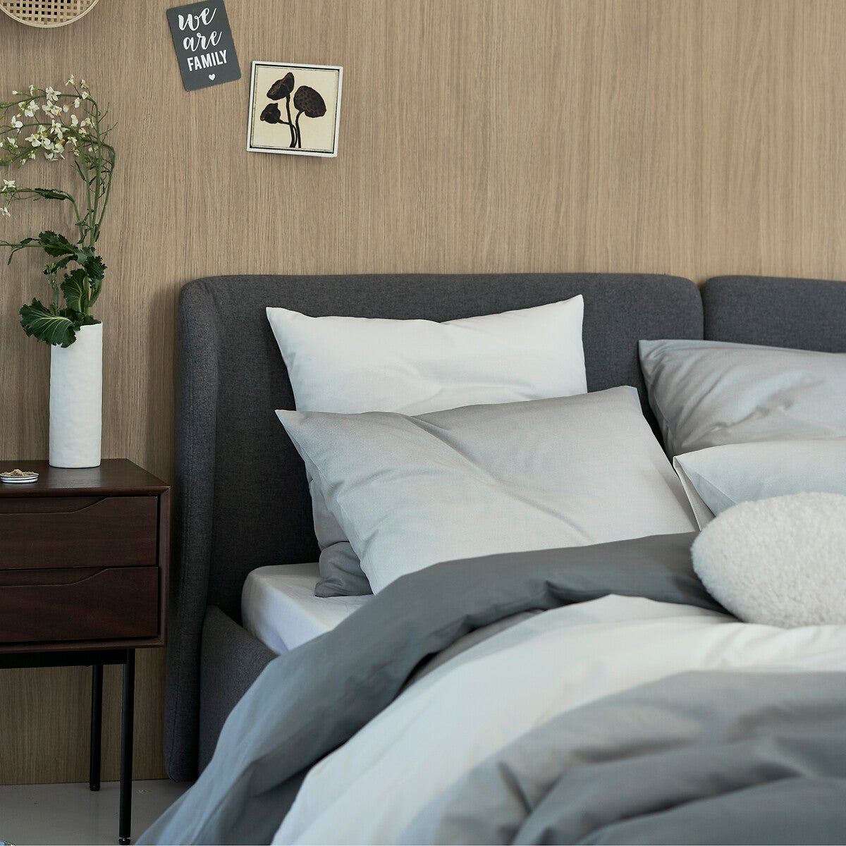 Housse de couette coton, Mayama - Gris - 140 x 200 cm - 5