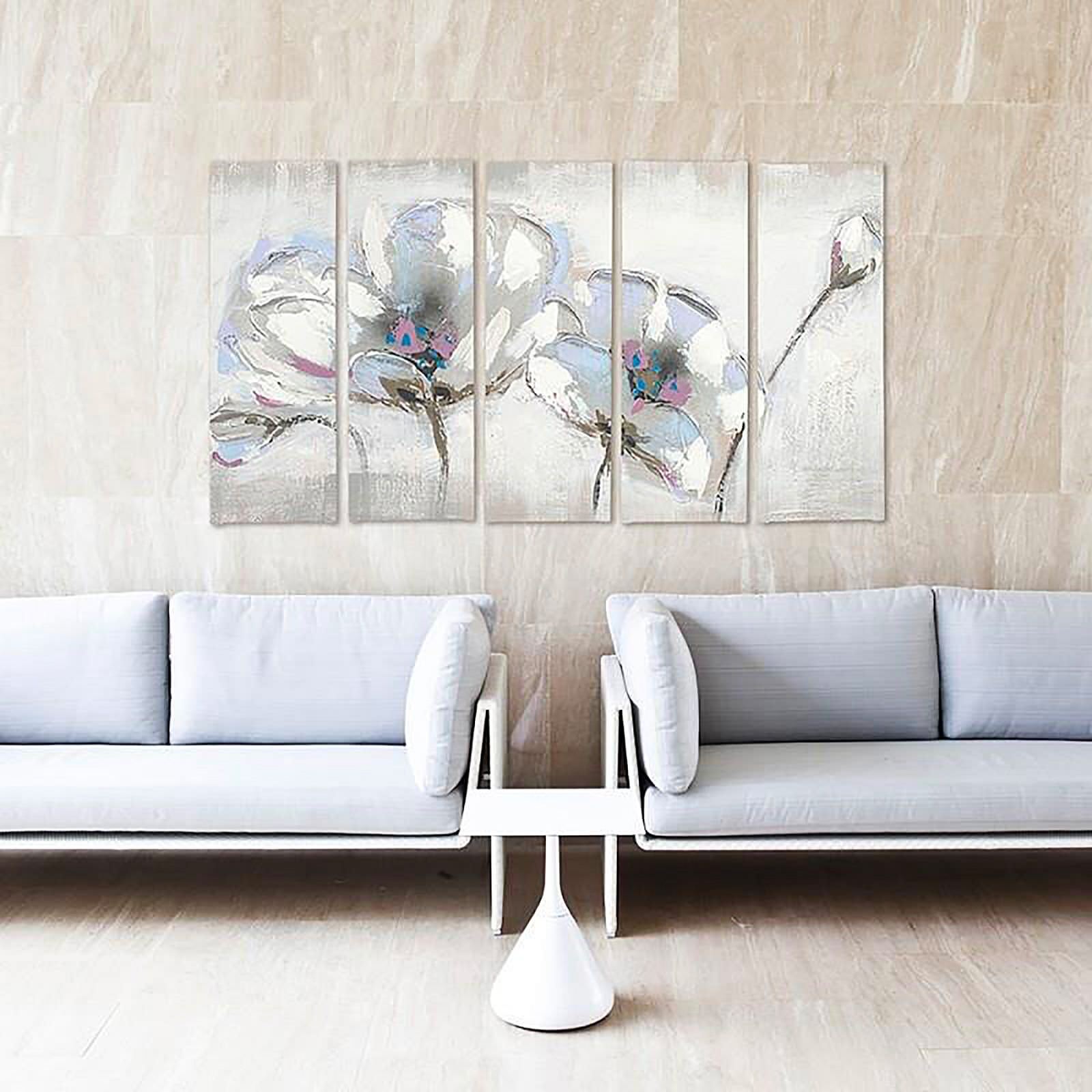 Tableau fleurs peintes - 300 x 140 cm - 5