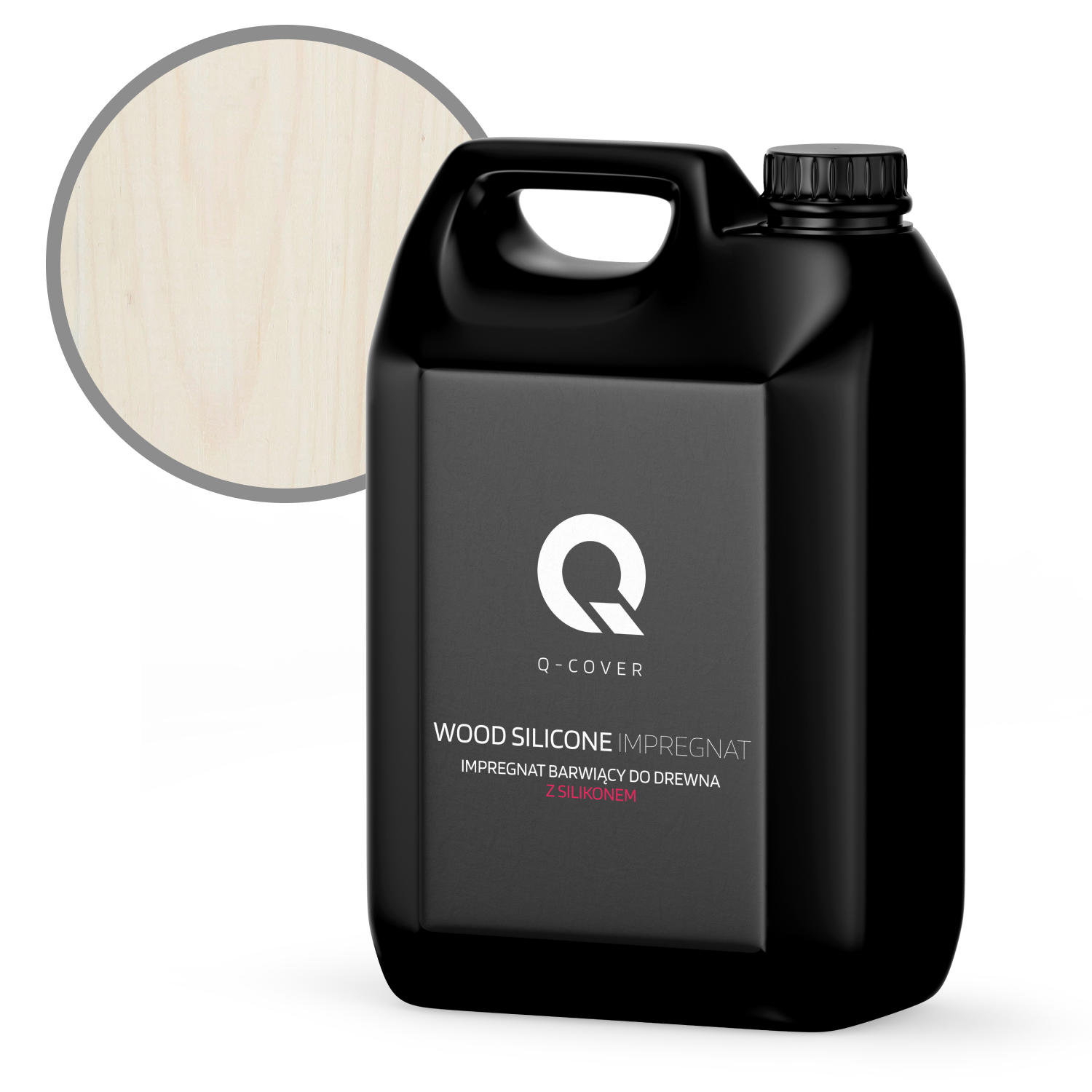 Impregnat Barwiący do Drewna z Silikonem 2w1 Q-Cover Biały 5L