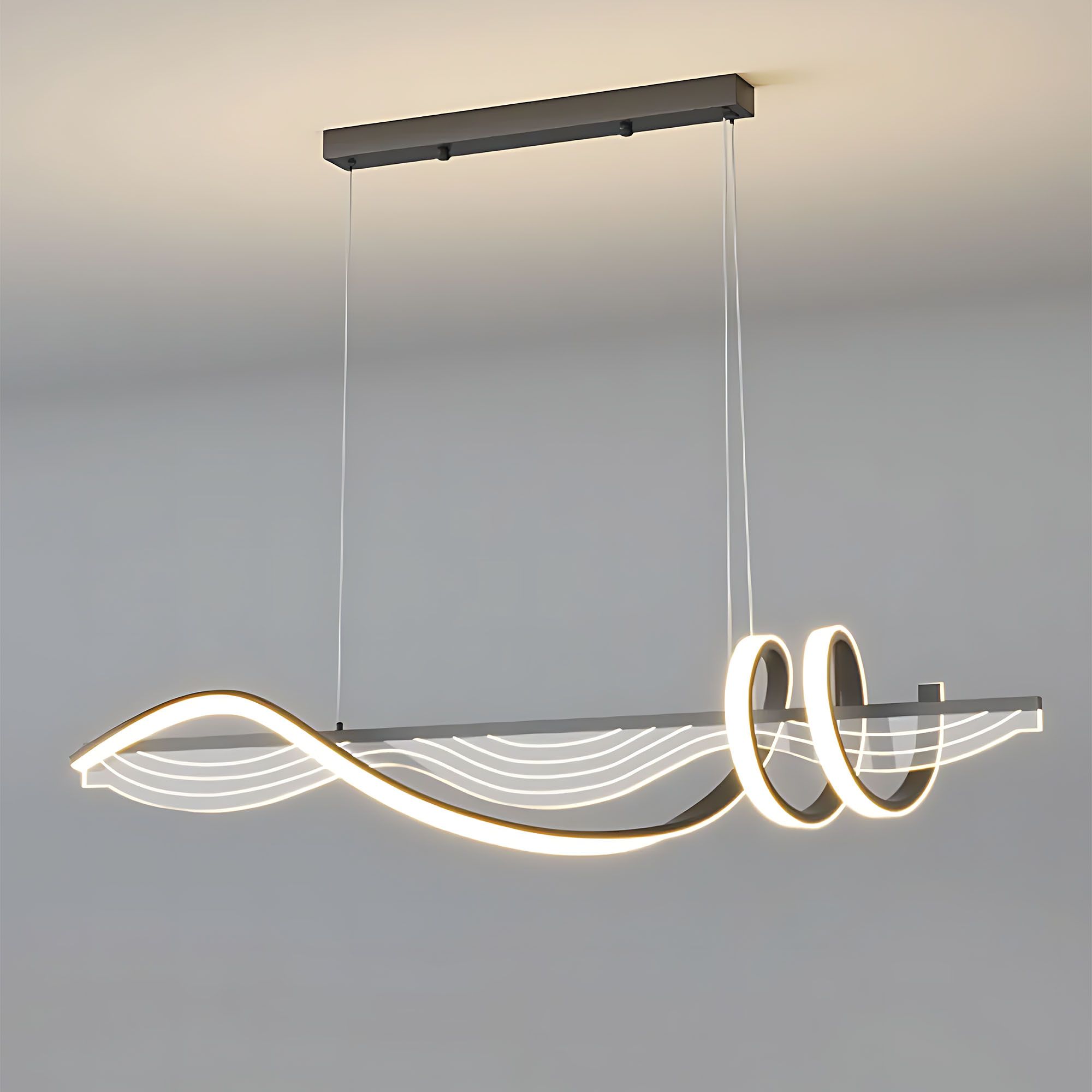 Lampa Sufitowa Wisząca Led Toolight Lhj041-Cp Czarny 100Cm - 7