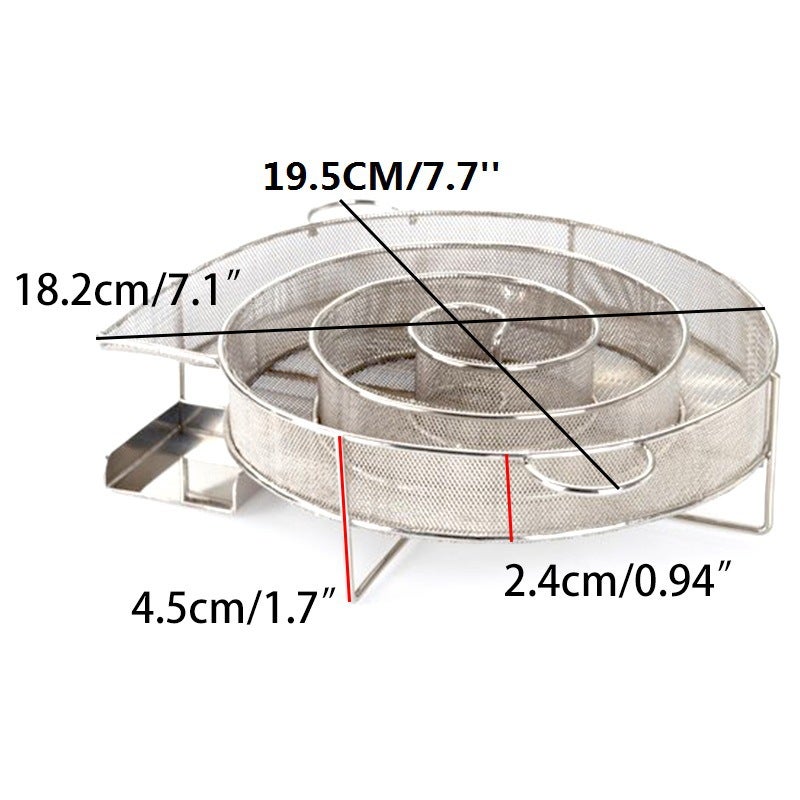 Generator Zimnego Dymu do Wędzarni Wędzenie Mięsa Ryb Grill Barbecue，19.5*18.2*4.5CM