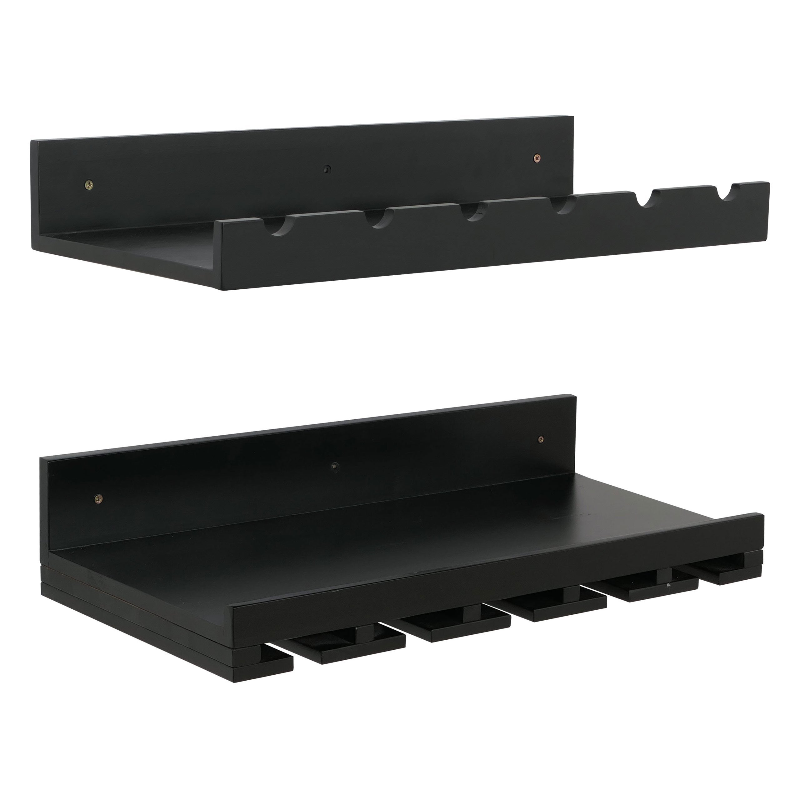 Zestaw 2 sztuk półek na wino HWC-P22, czarny