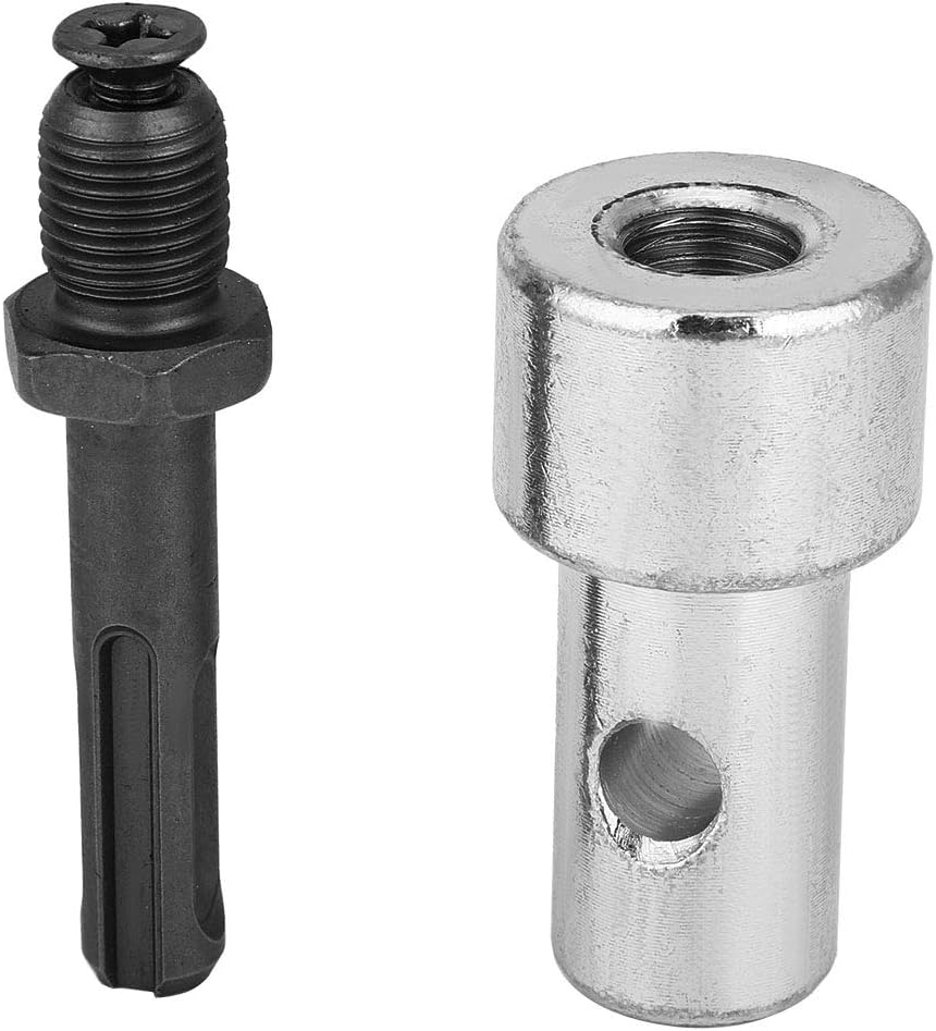 Świder do wiertarki, odporny na zużycie adapter do świdra ogrodowego, złącze metalowe, 2 gniazda, solidne złącze SDS Plus, akcesorium