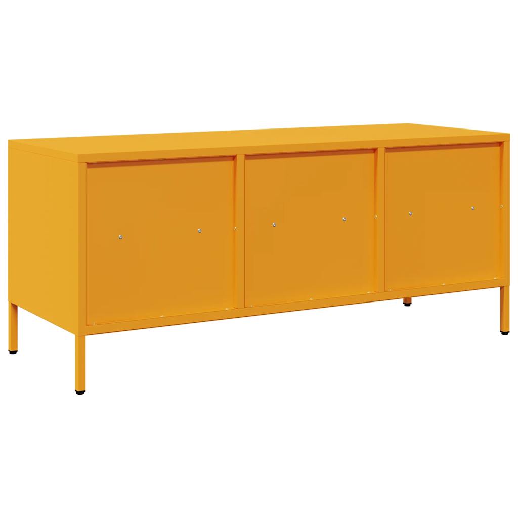 Móvel TV | Armário de TV 101 | 5x39x43 | 5 cm aço laminado a frio amarelo mostarda CFW55922 - 7