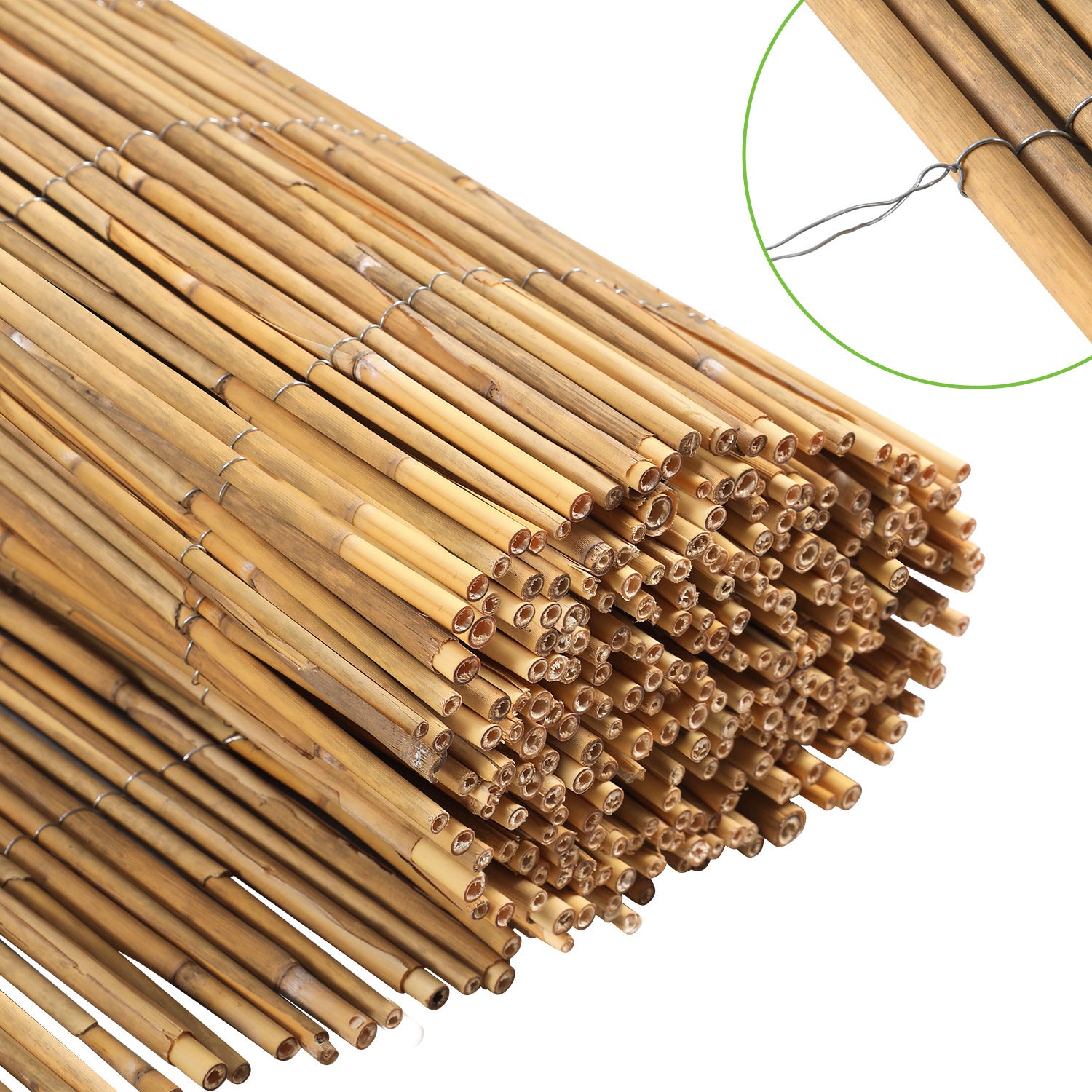 Canisse en roseau naturelle 180 × 600 cm, occultation extérieure pour ...