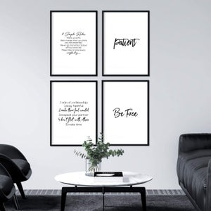 Nacnic Set Di 6 Stampe Di Vibrazioni Di Poster In Stile Groovy Cornici Decorative Per Tuo Camera E A4 E A3 Con Cornici Bianche 89549357