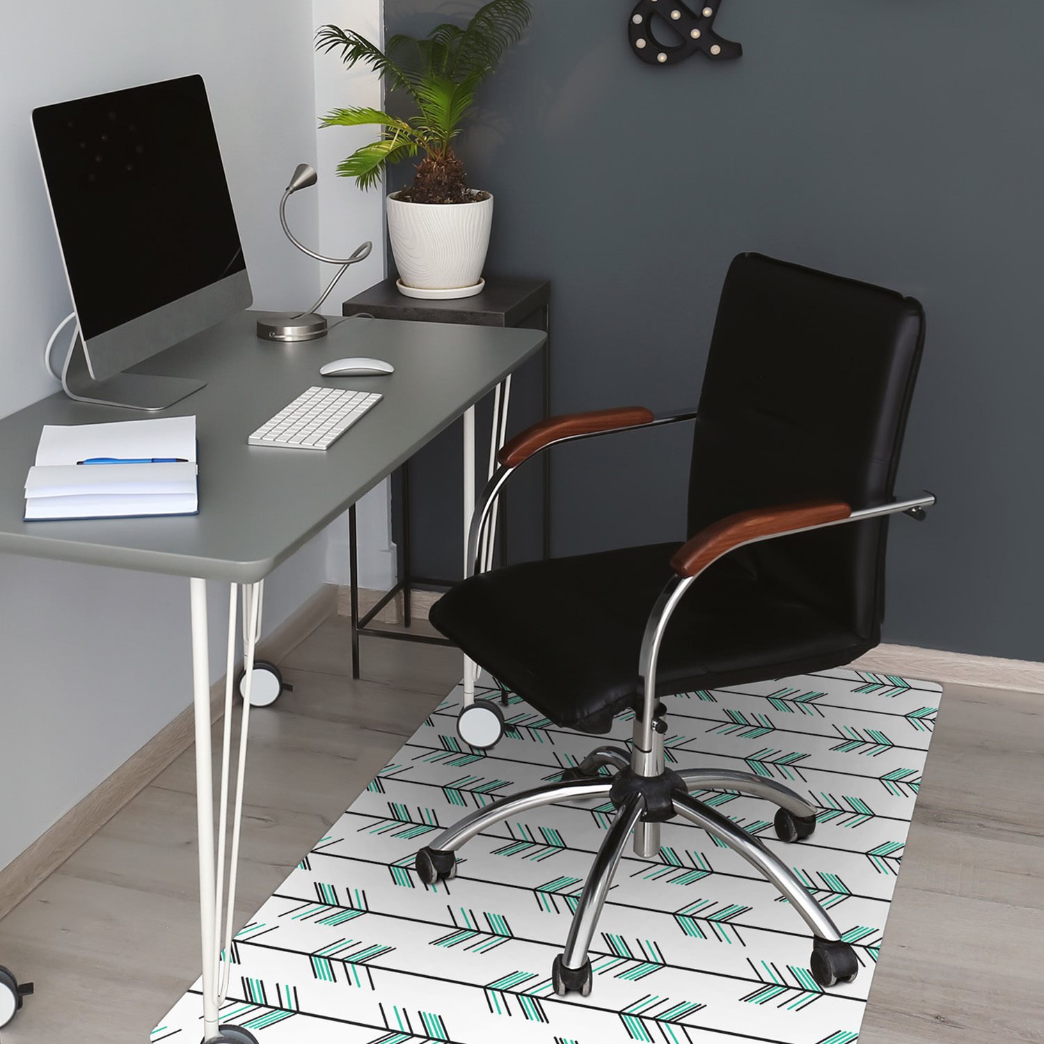 Tapis bureau, tapis de protection de sol Mosaïque ethnique, motif décoratif 140x100 cm – Tulup - 4