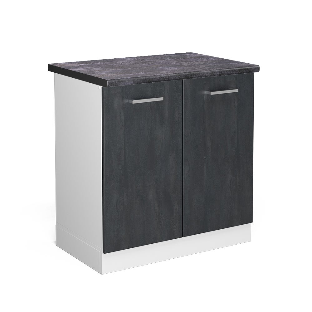 Vicco Szafka pod zlew R-Line, Czarny beton, 80 cm BP Antracyt