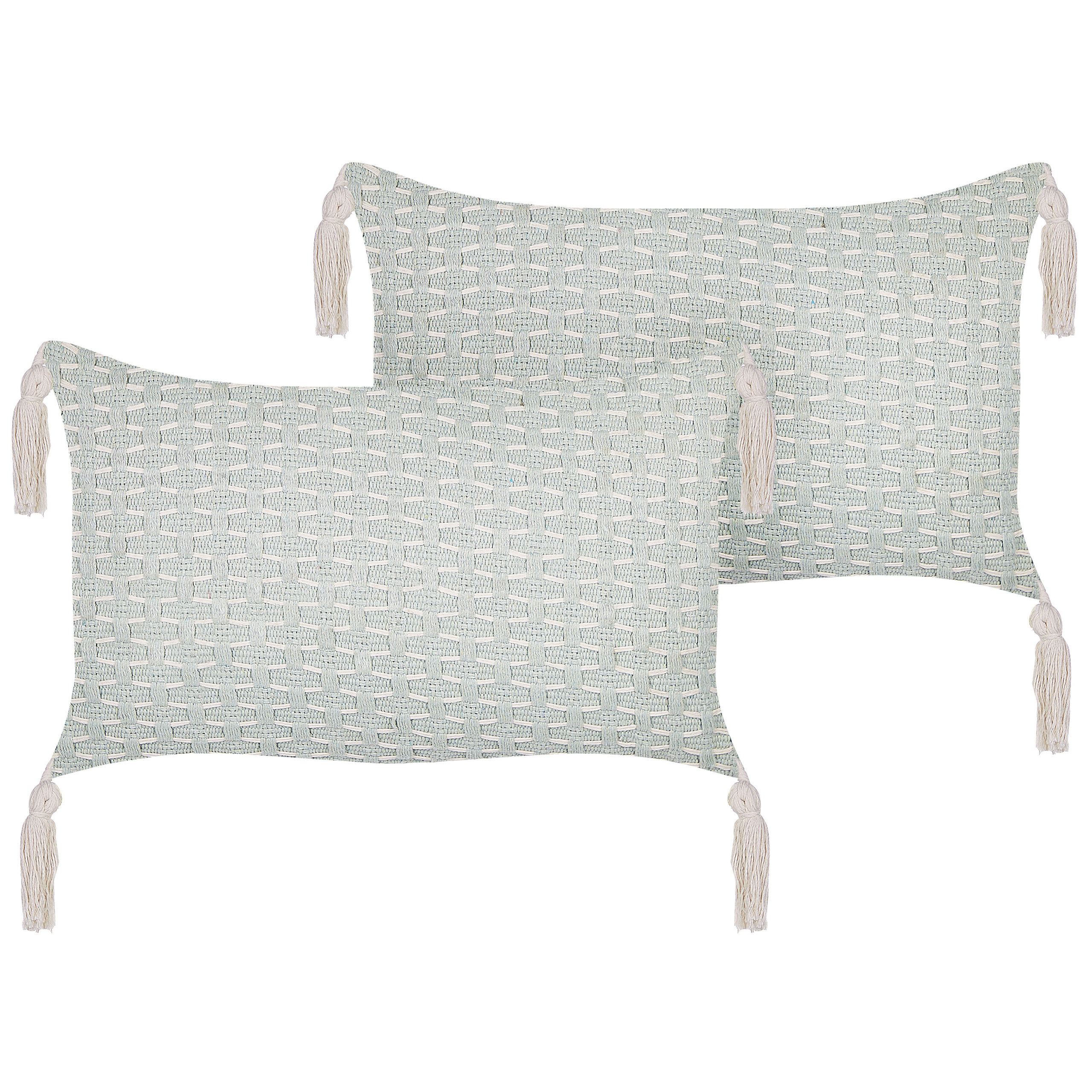 Set de 2 perne decorative HAKONE 45 x 25 cm Verde mentă Imprimeu geometric 2buc