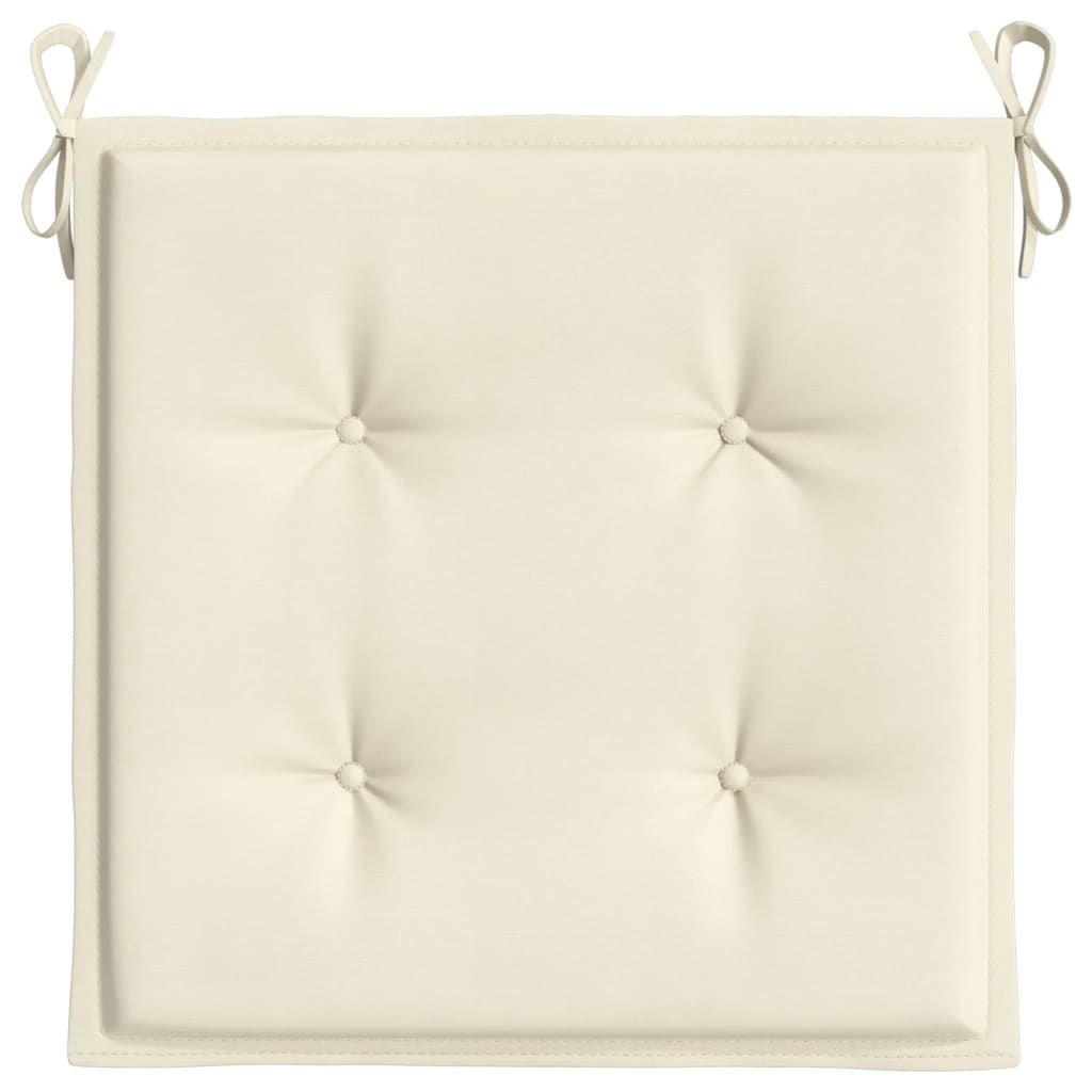 Coussins de chaise de jardin lot de 4 crème 40x40x3 cm - 6