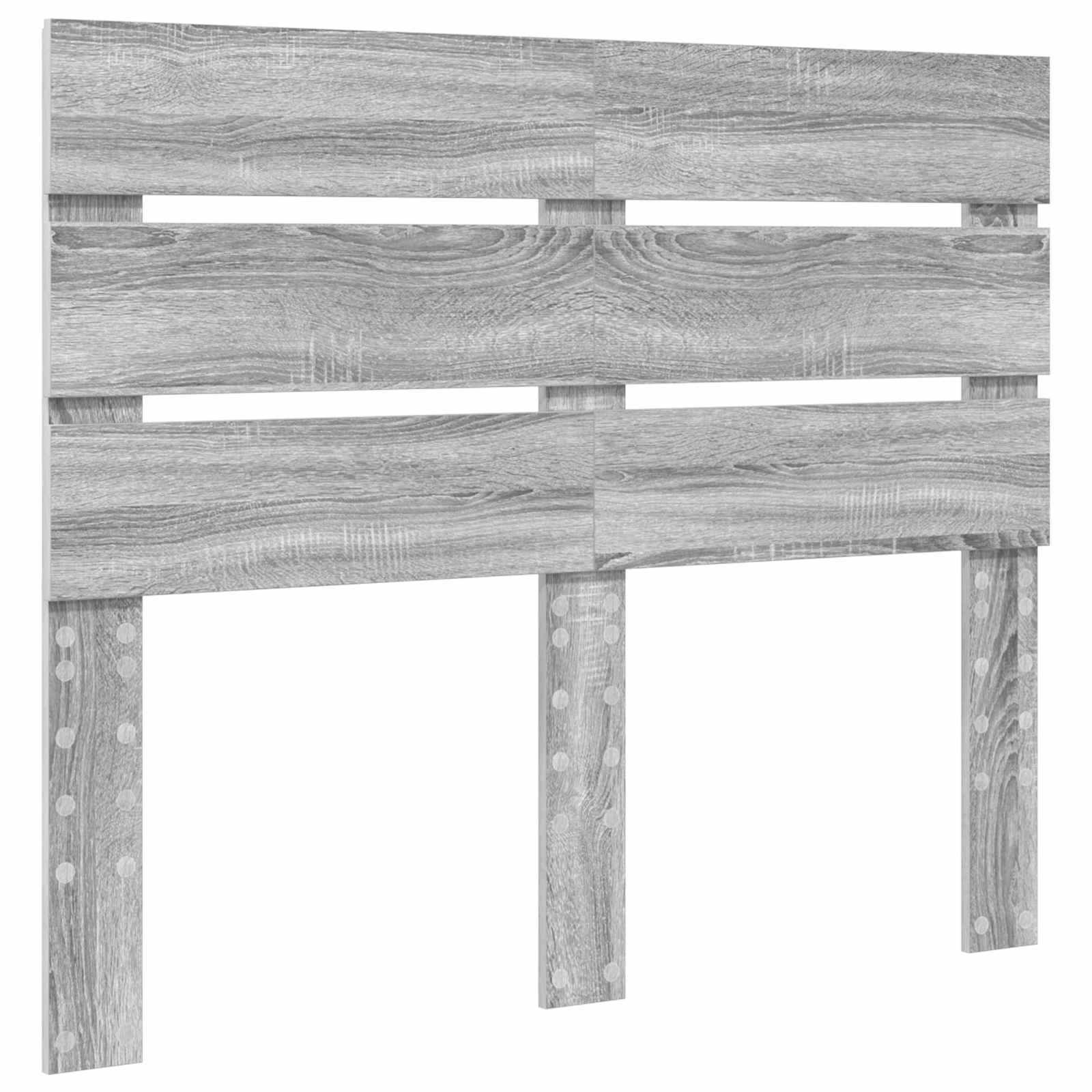 Cadre de lit en panneau de bois gris pour la chambre, 135 × 190 cm - 7