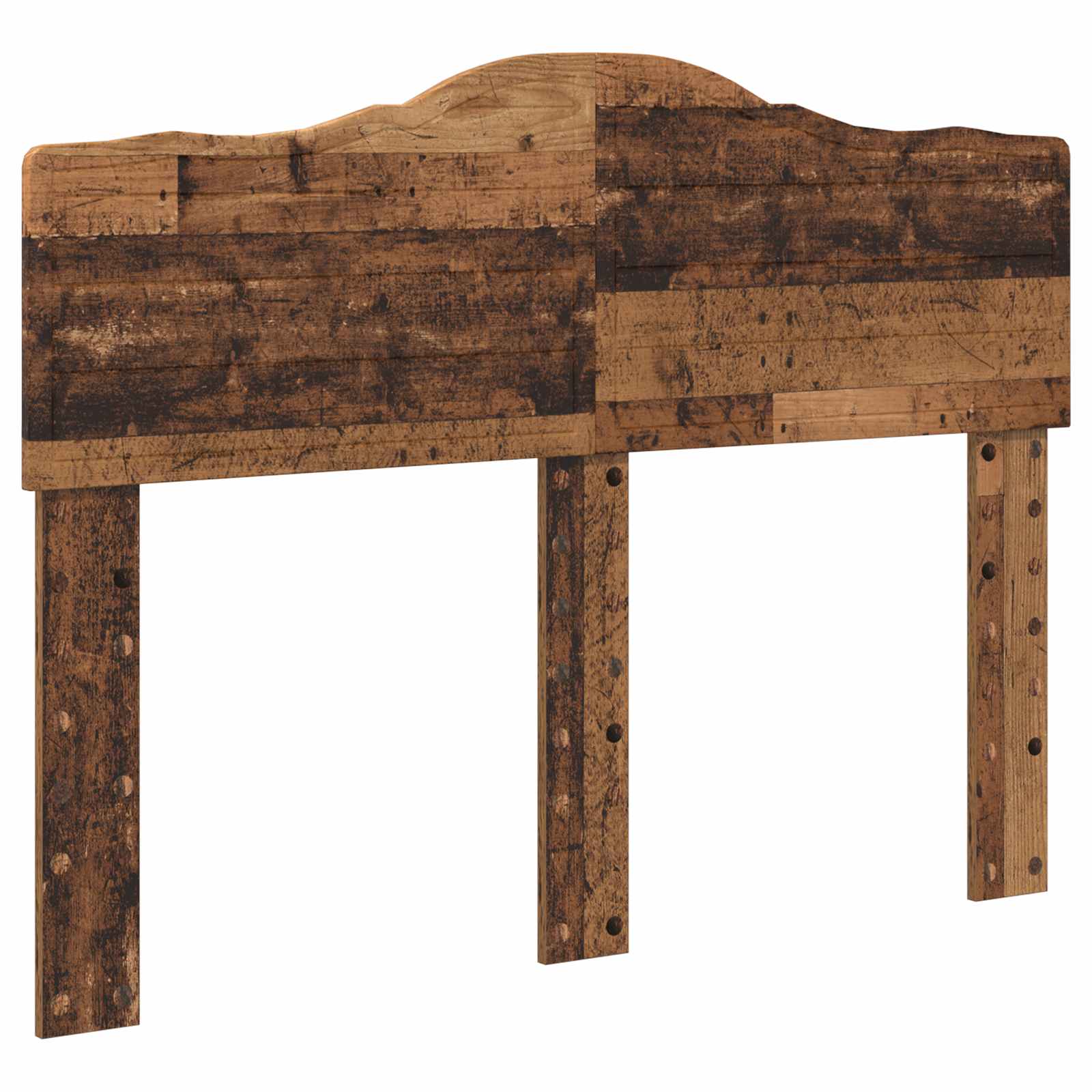 Cadre de lit bois ancien 135 x 190 cm en pin massif - 6