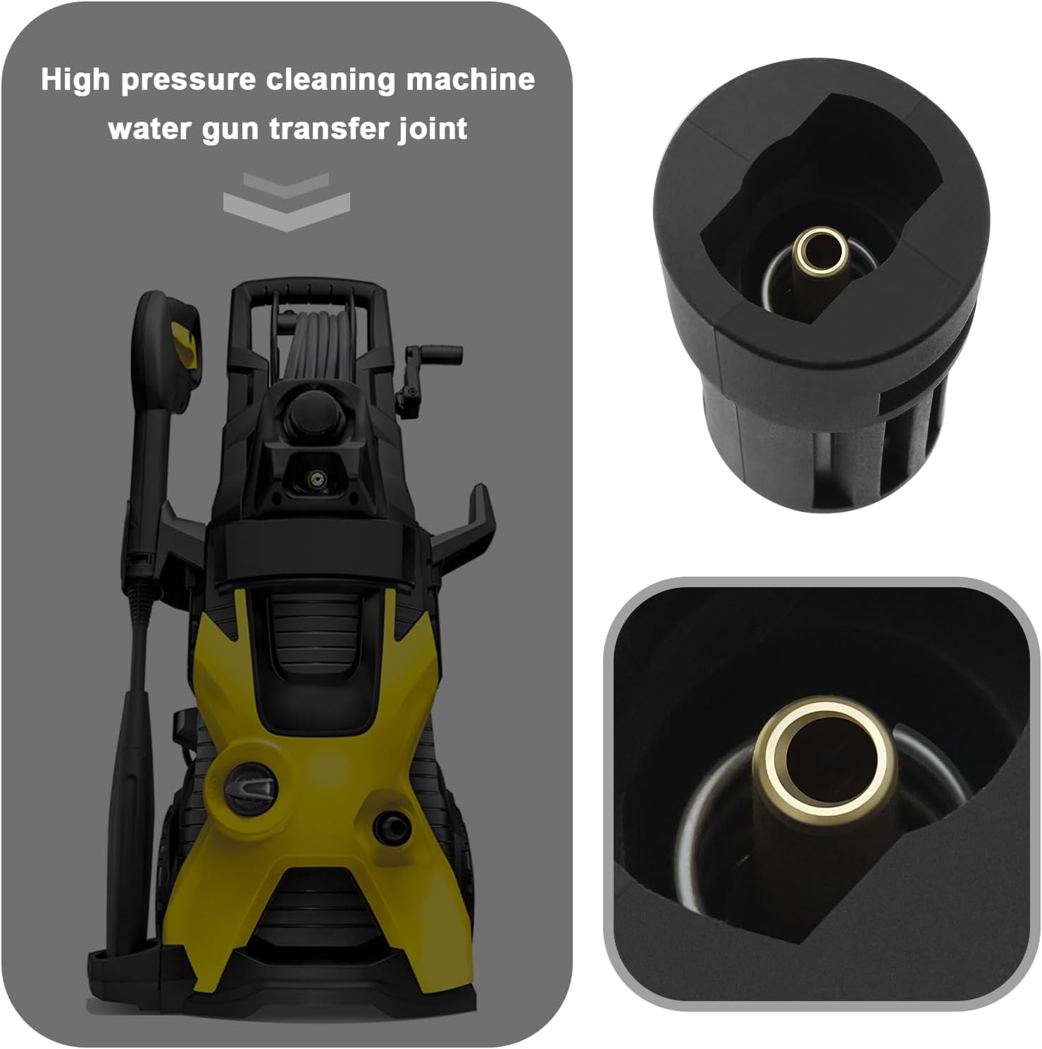 Adapter pistoletu do myjki wysokociśnieniowej ze złączem męskim M22 do szybkiego podłączenia, kompatybilny z Karcher K Series K2 K3 K4 K5 K6 K7 Nett